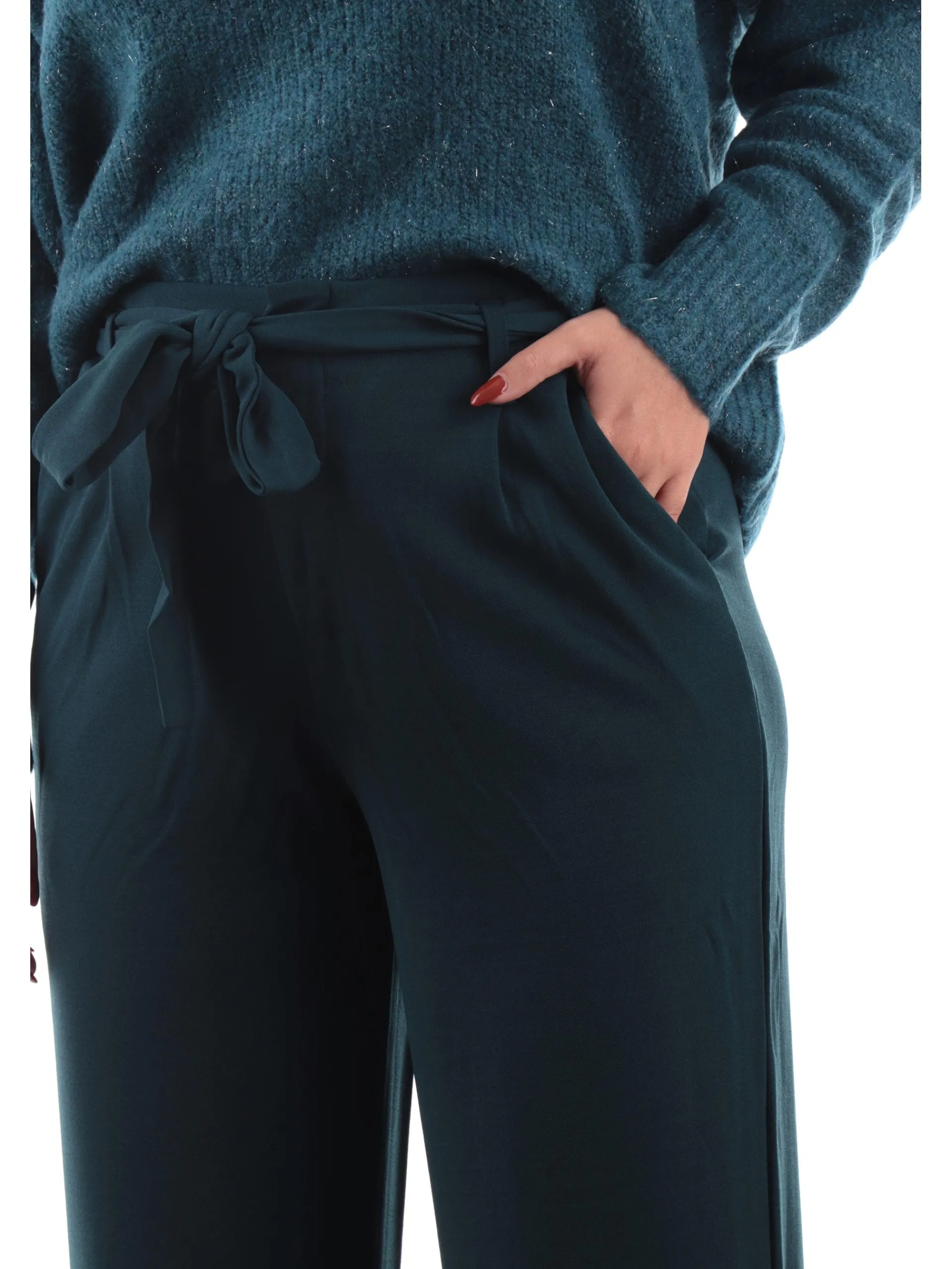 TIFFOSI Pantaloni*Pantaloni palazzo verdi da donna Joey 1 10056393