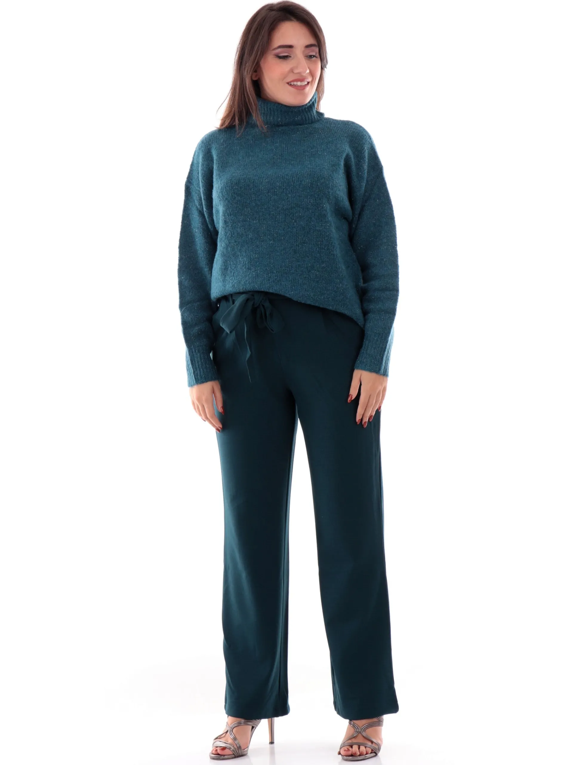 TIFFOSI Pantaloni*Pantaloni palazzo verdi da donna Joey 1 10056393