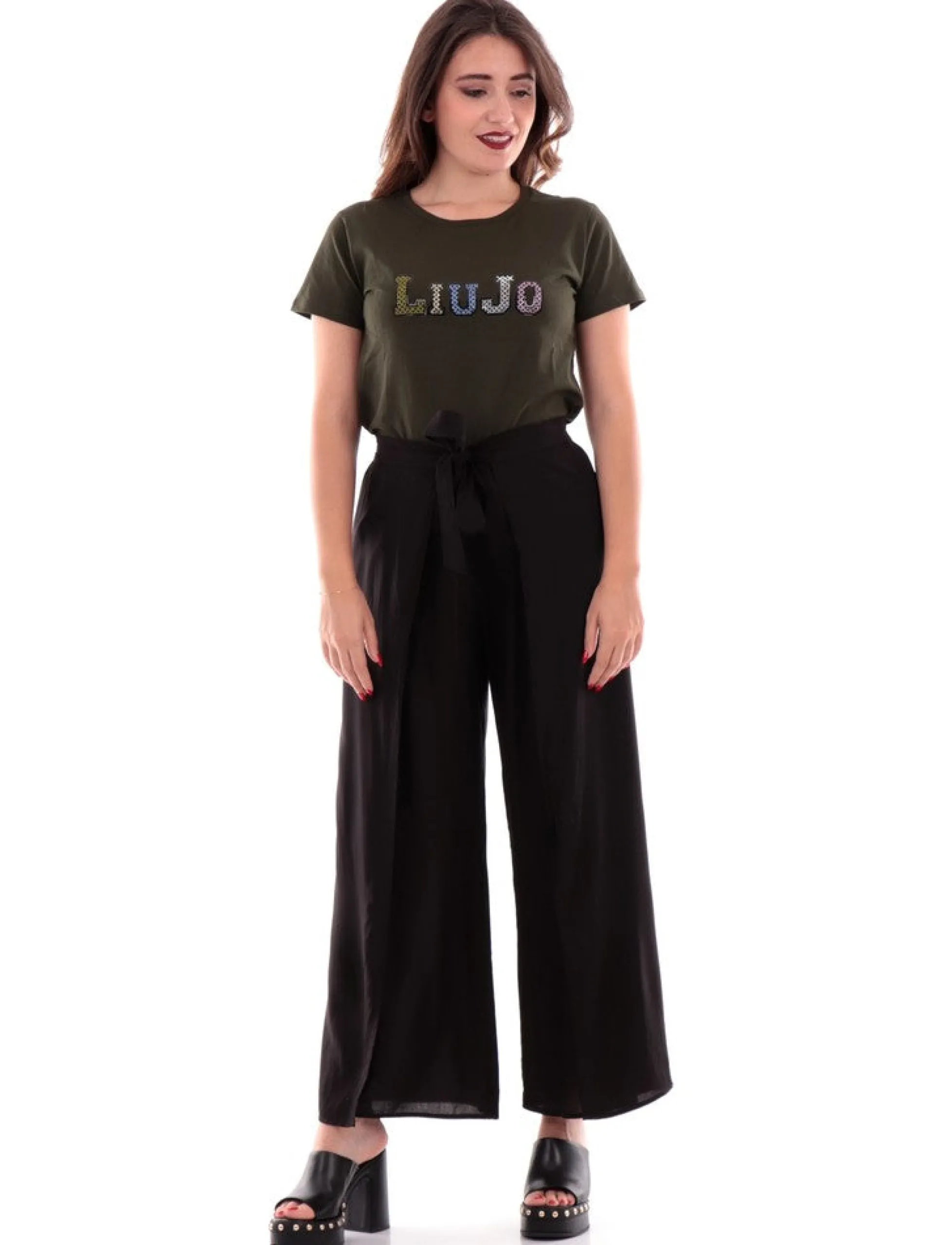 MOLLYBRACKEN Pantaloni*Pantaloni Pantapareo palazzo neri da donna ZB152ACE