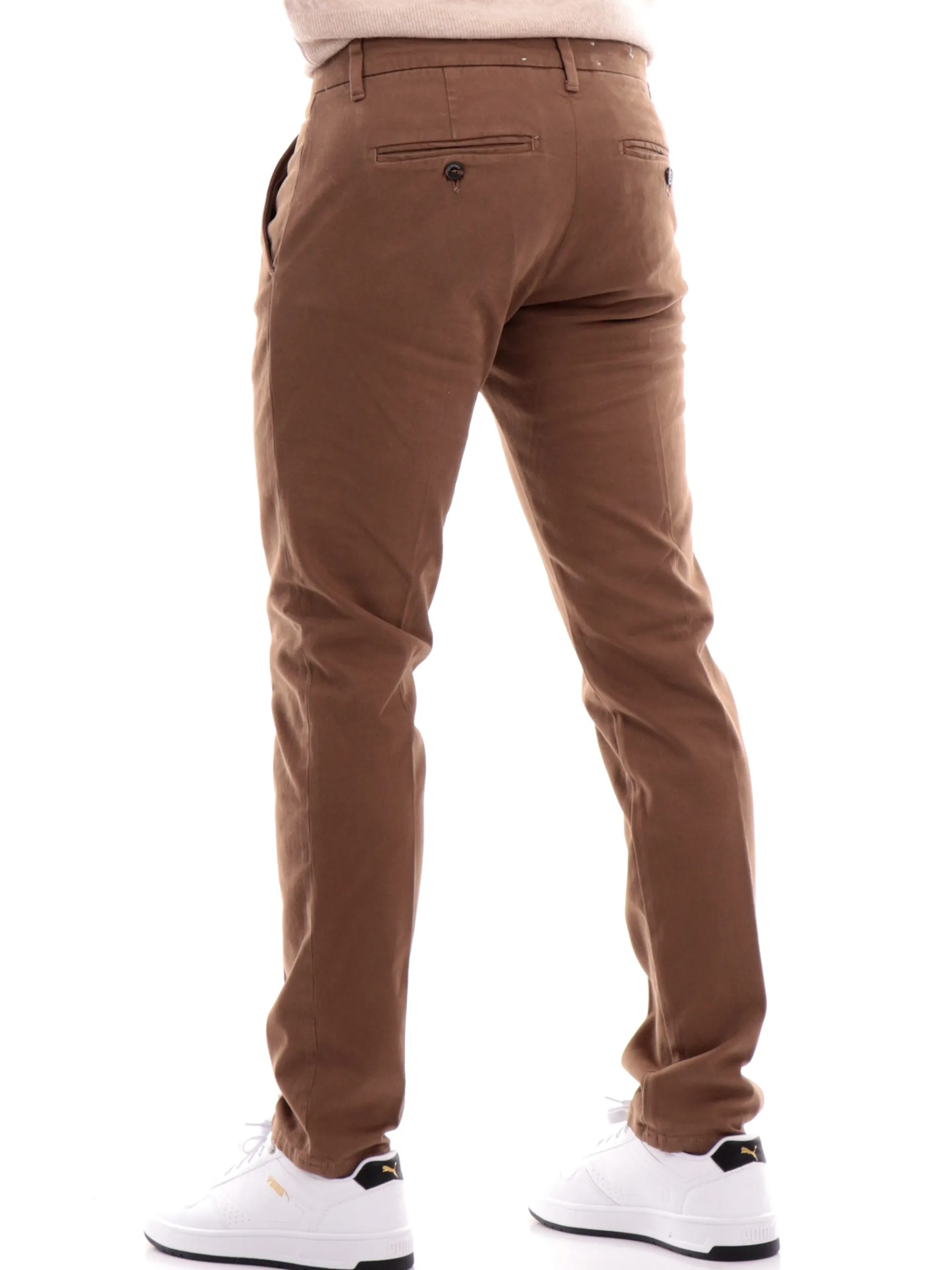 ROYROGERS Pantaloni*Pantaloni Roy Rogers marroni da Uomo Chino New Rolf Gabardine RU013C8700112