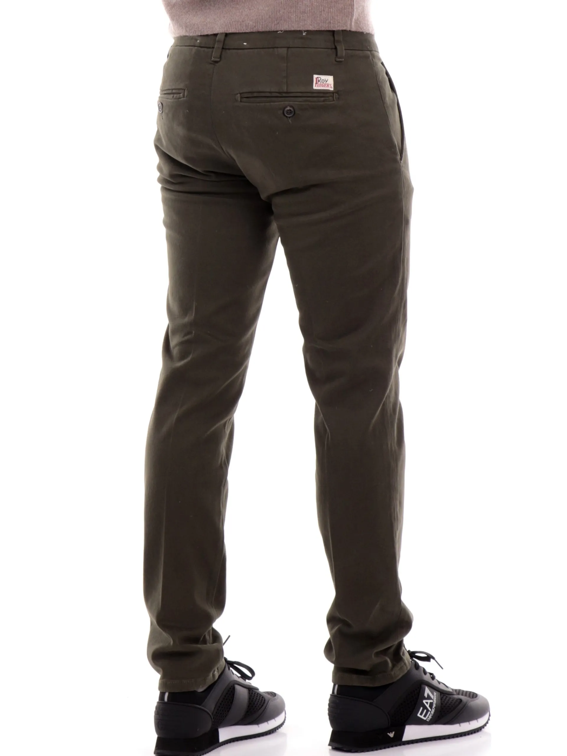 ROYROGERS Pantaloni*Pantaloni Roy Rogers verdi da Uomo Chino New Rolf Gabardine RU013C8700112