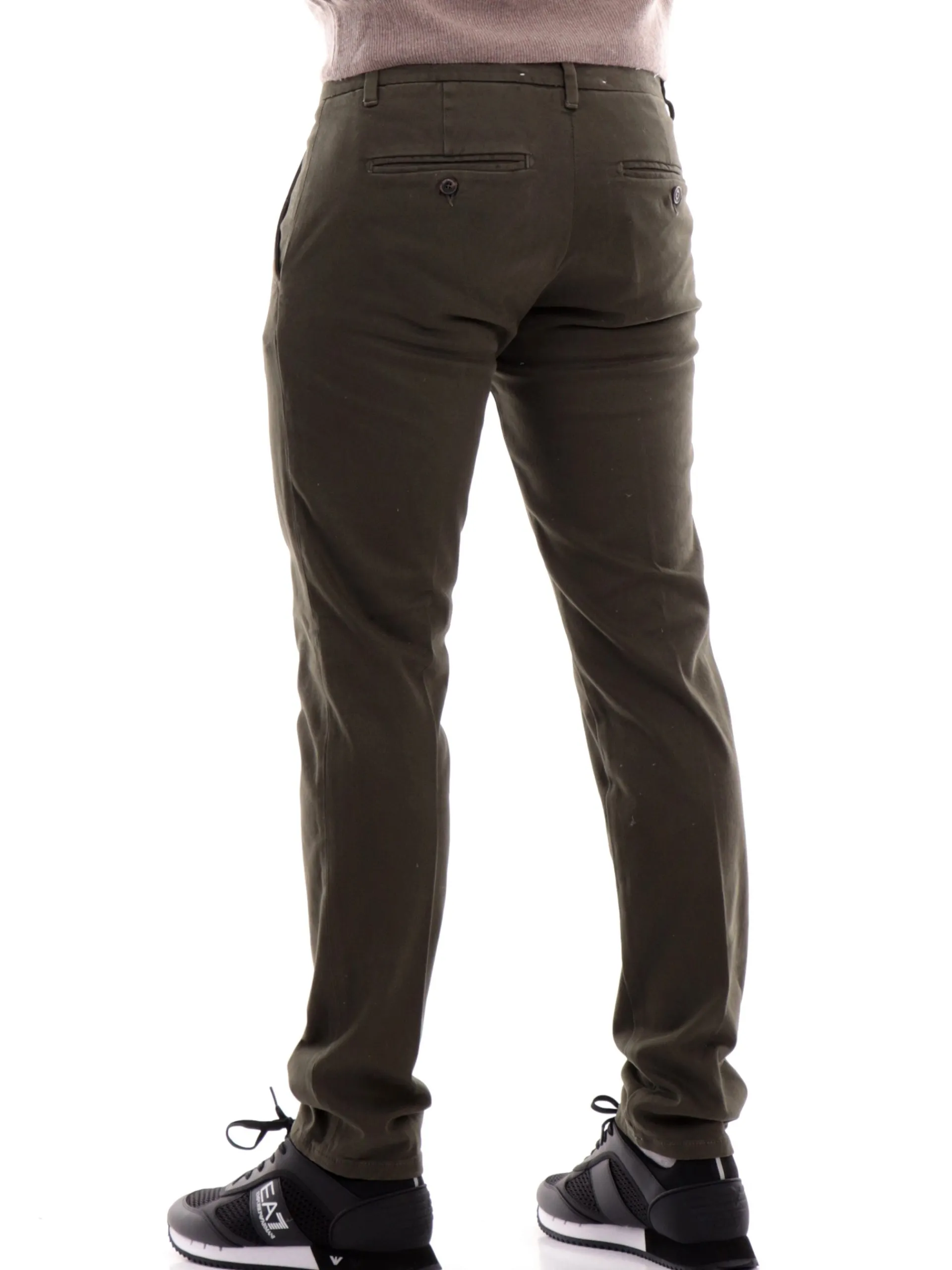 ROYROGERS Pantaloni*Pantaloni Roy Rogers verdi da Uomo Chino New Rolf Gabardine RU013C8700112