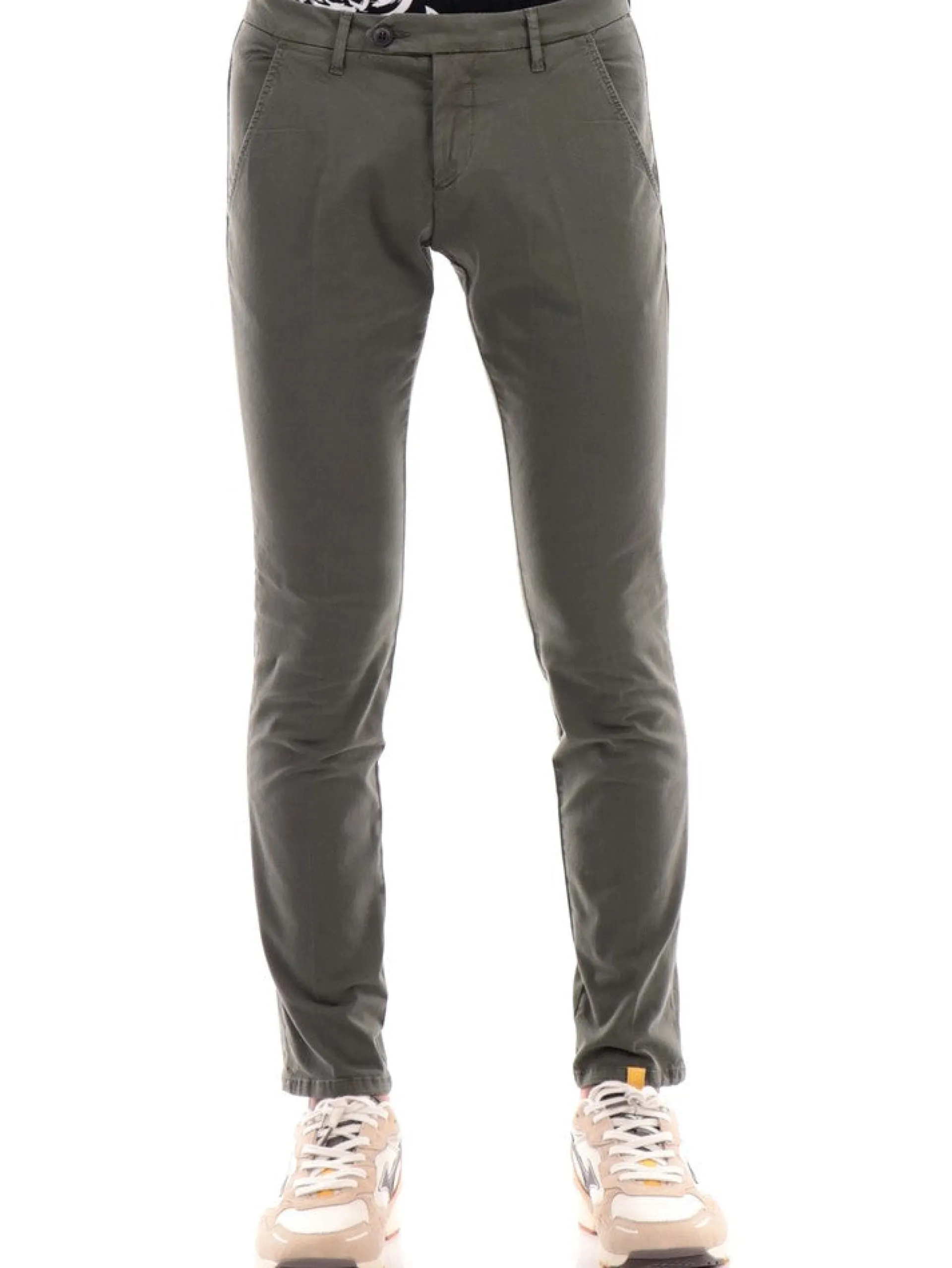 ROYROGERS Pantaloni*Pantaloni Roy Rogers verdi militari new rolf gabardine chino