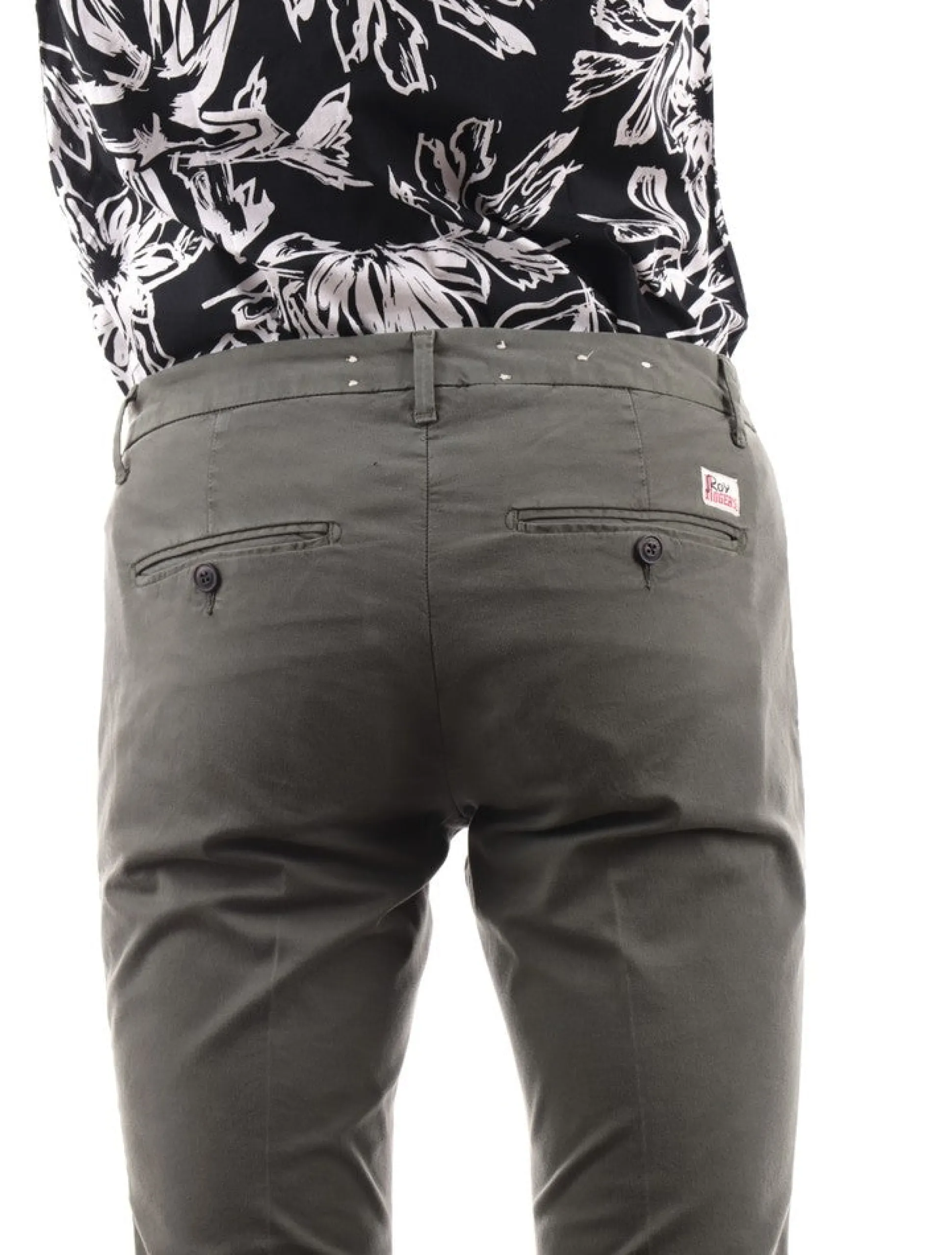 ROYROGERS Pantaloni*Pantaloni Roy Rogers verdi militari new rolf gabardine chino