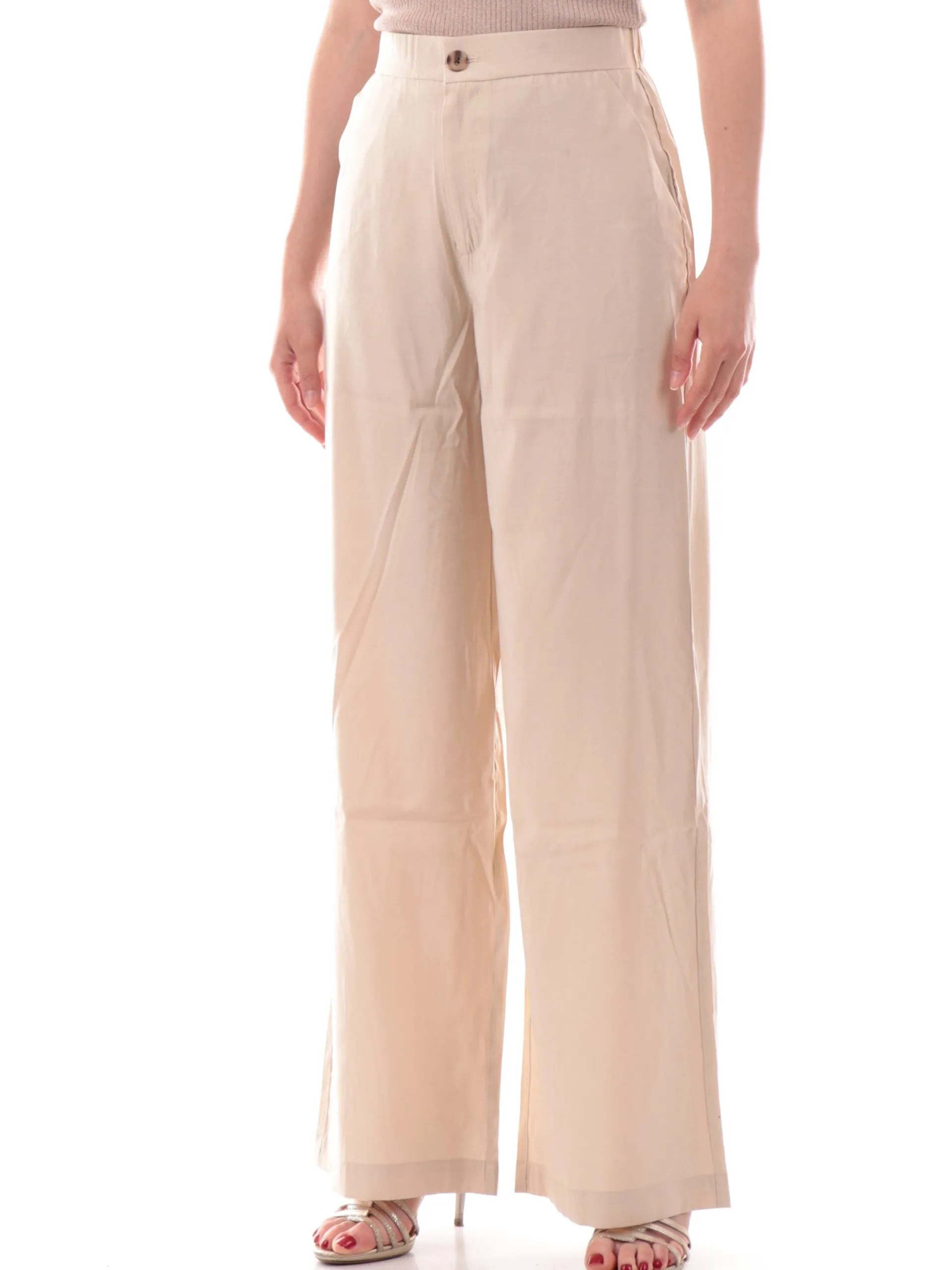TIFFOSI Pantaloni*Pantaloni beige a palazzo da donna con elastico 10059796160