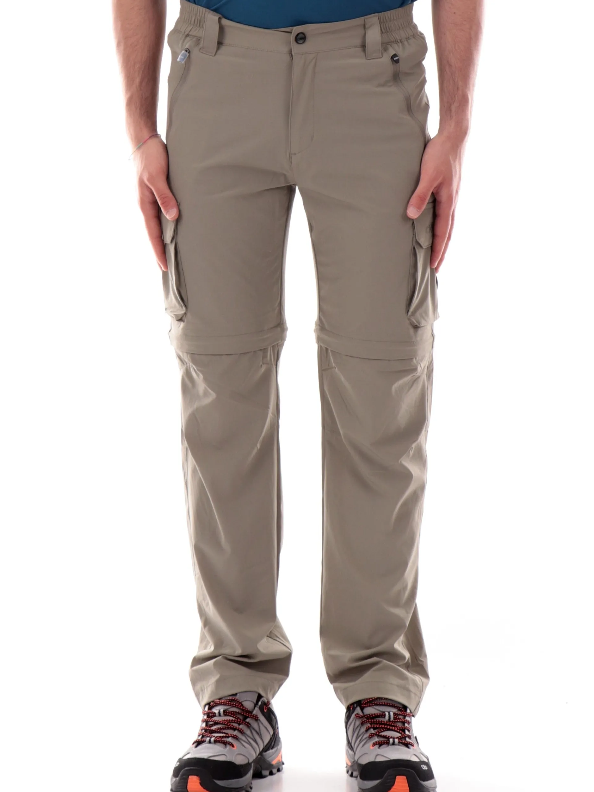 CMP Pantaloni*Pantaloni trekking grigi da uomo con zip per trasformarlo in bermuda 31T5627