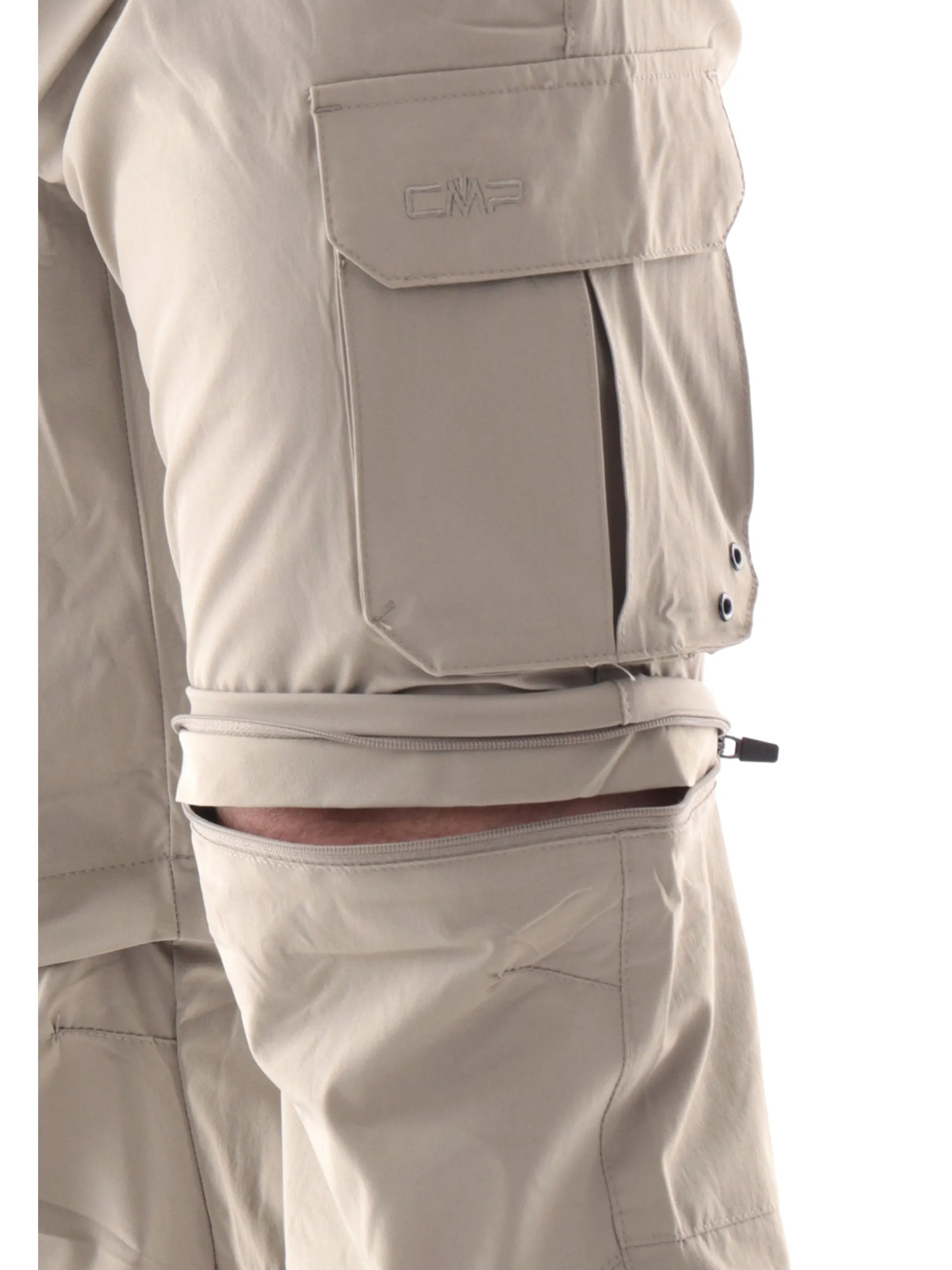 CMP Pantaloni*Pantaloni trekking grigi da uomo con zip per trasformarlo in bermuda 31T5627