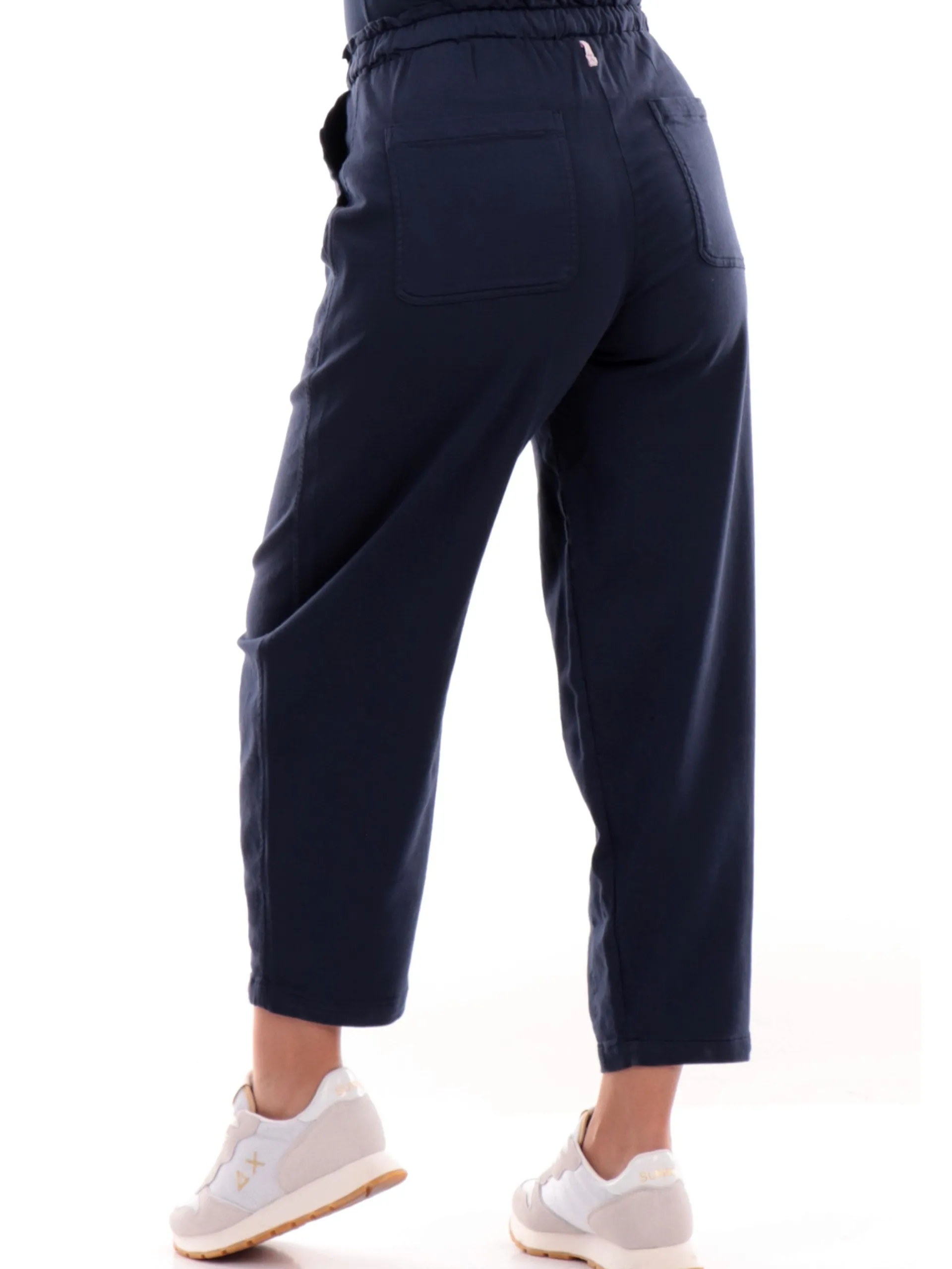 DEHA Pantaloni*Pantaloni tuta blu da donna con tasconi Gabardina D12465