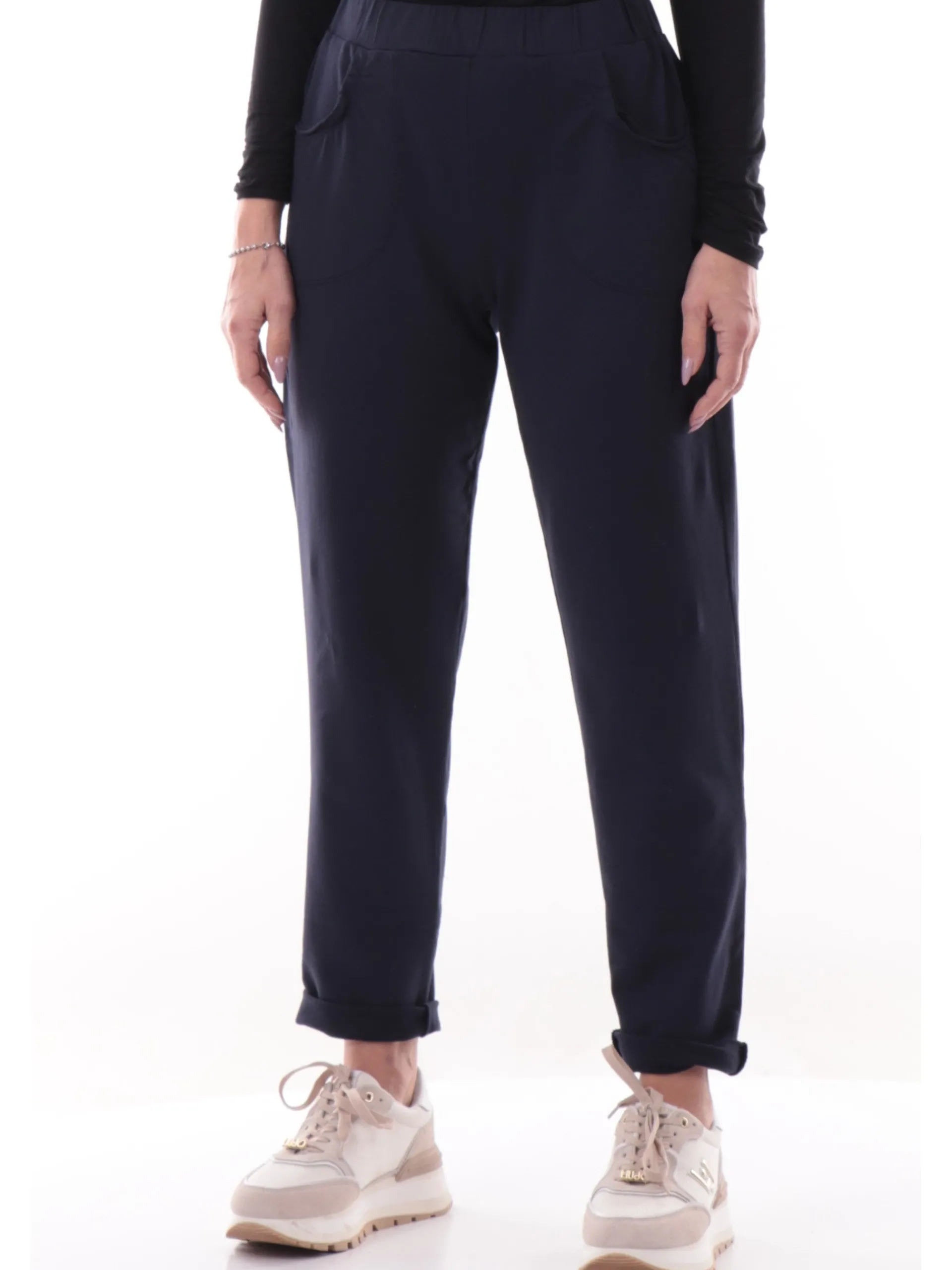 DEHA Pantaloni*Pantaloni tuta blu da donna in felpa A00557