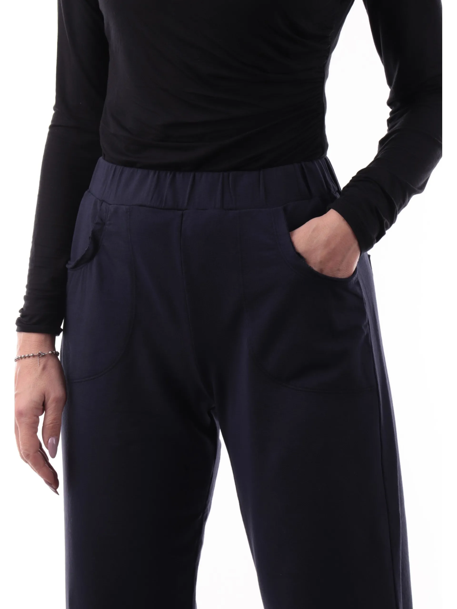 DEHA Pantaloni*Pantaloni tuta blu da donna in felpa A00557