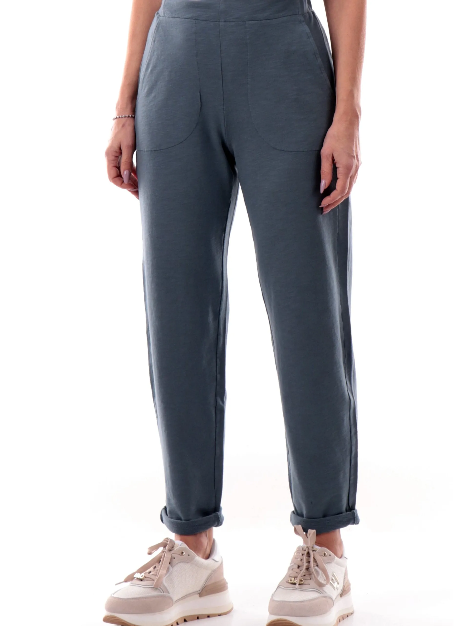 DEHA Pantaloni*Pantaloni tuta blu da donna Dritto D22338
