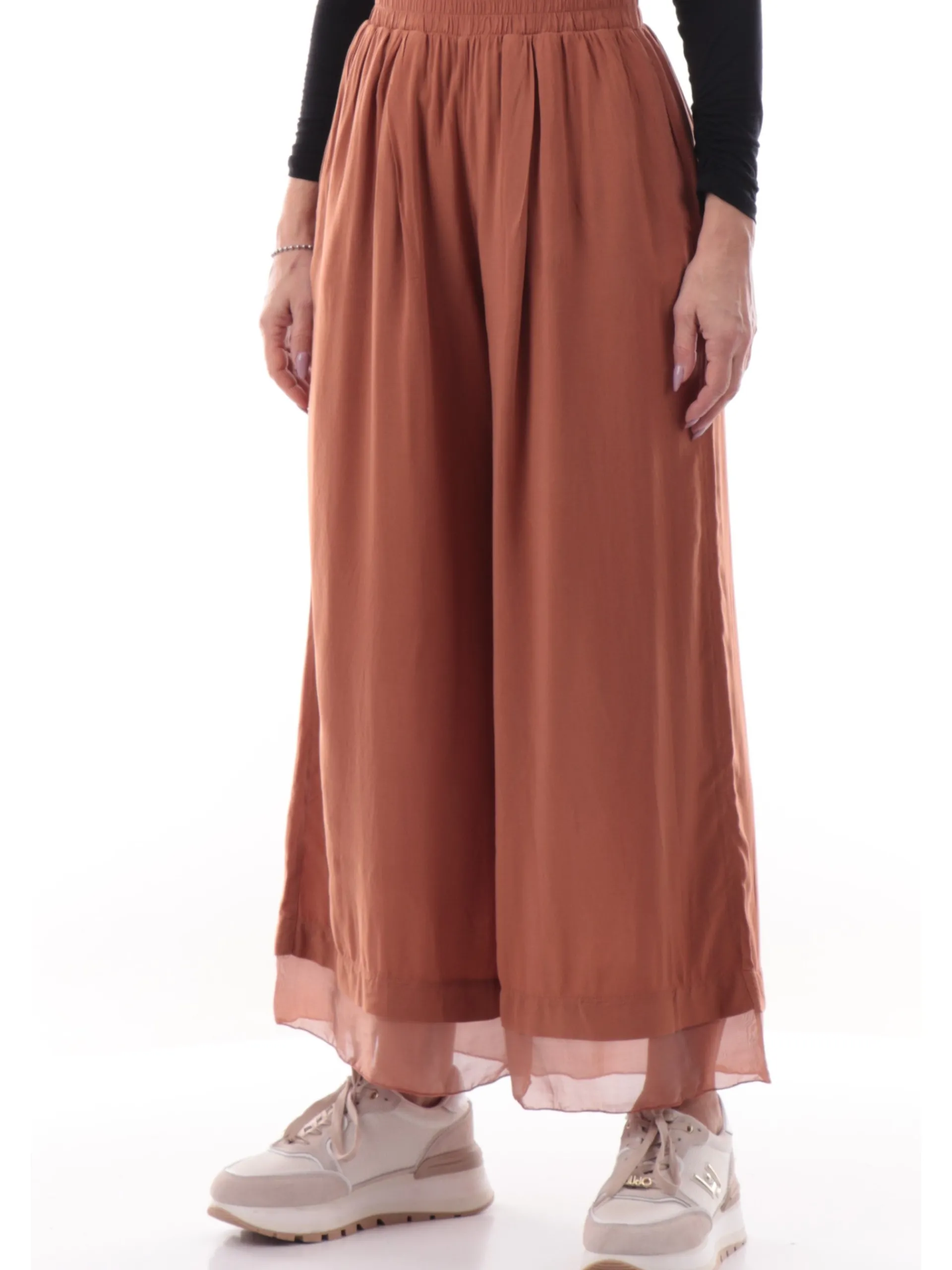 DEHA Pantaloni*Pantaloni tuta marroni da donna in pura viscosa D2230737117