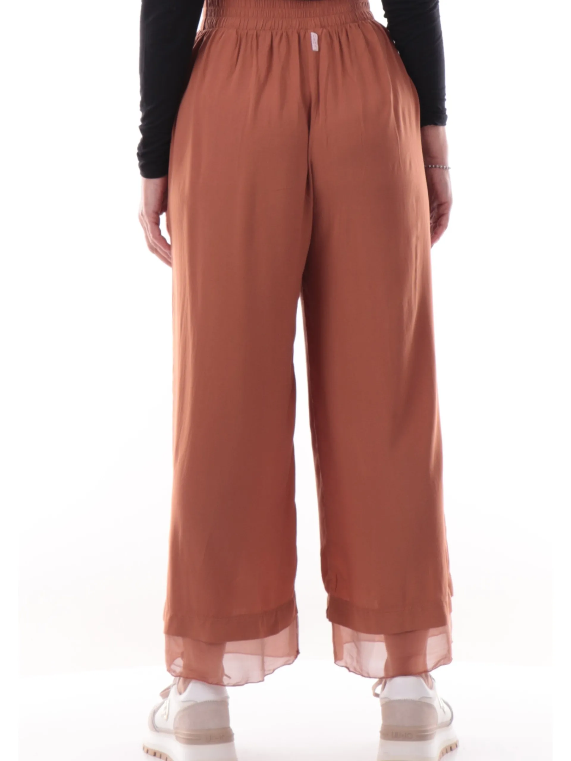 DEHA Pantaloni*Pantaloni tuta marroni da donna in pura viscosa D2230737117