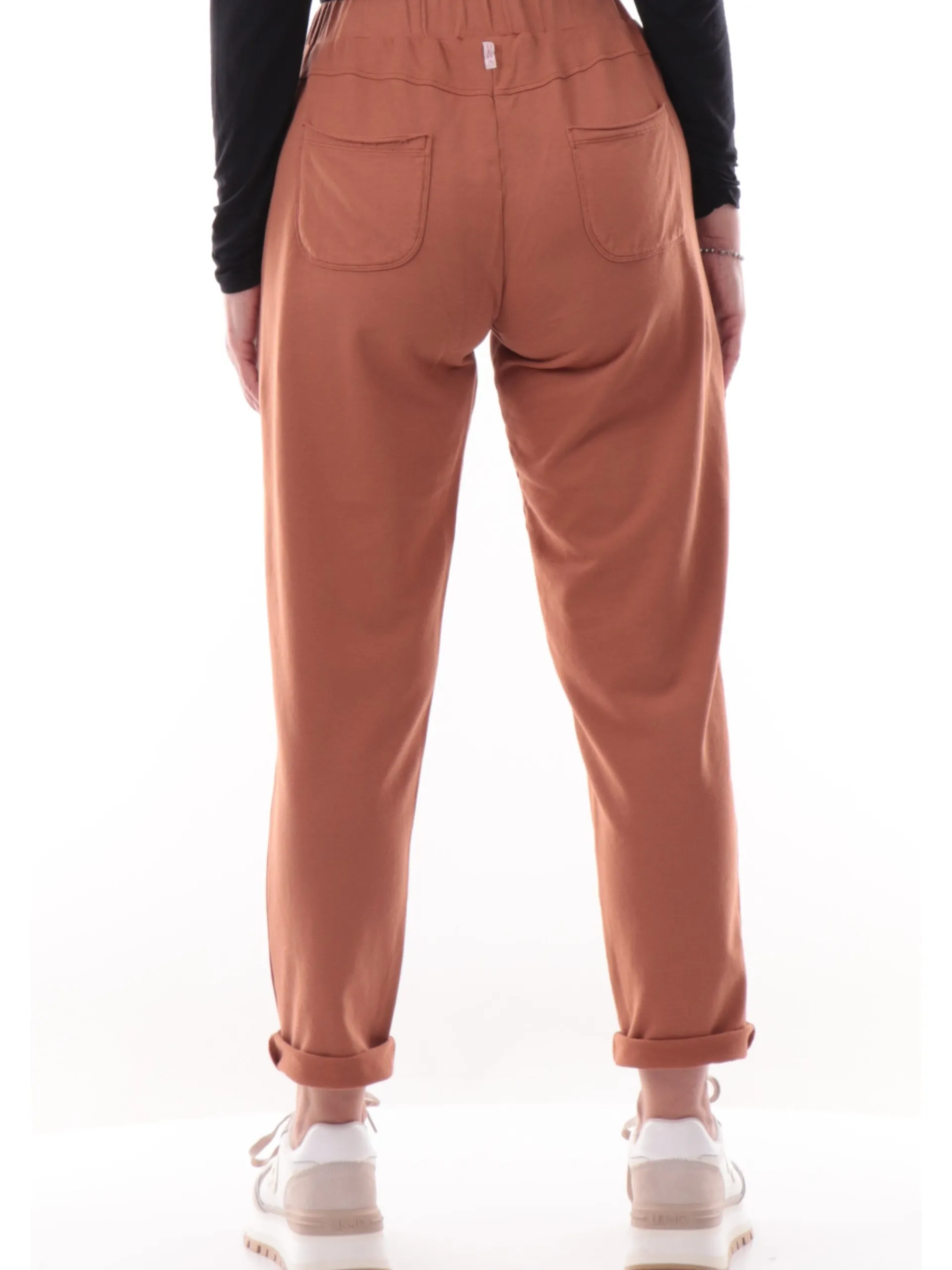 DEHA Pantaloni*Pantaloni tuta marroni da donna in felpa A00557