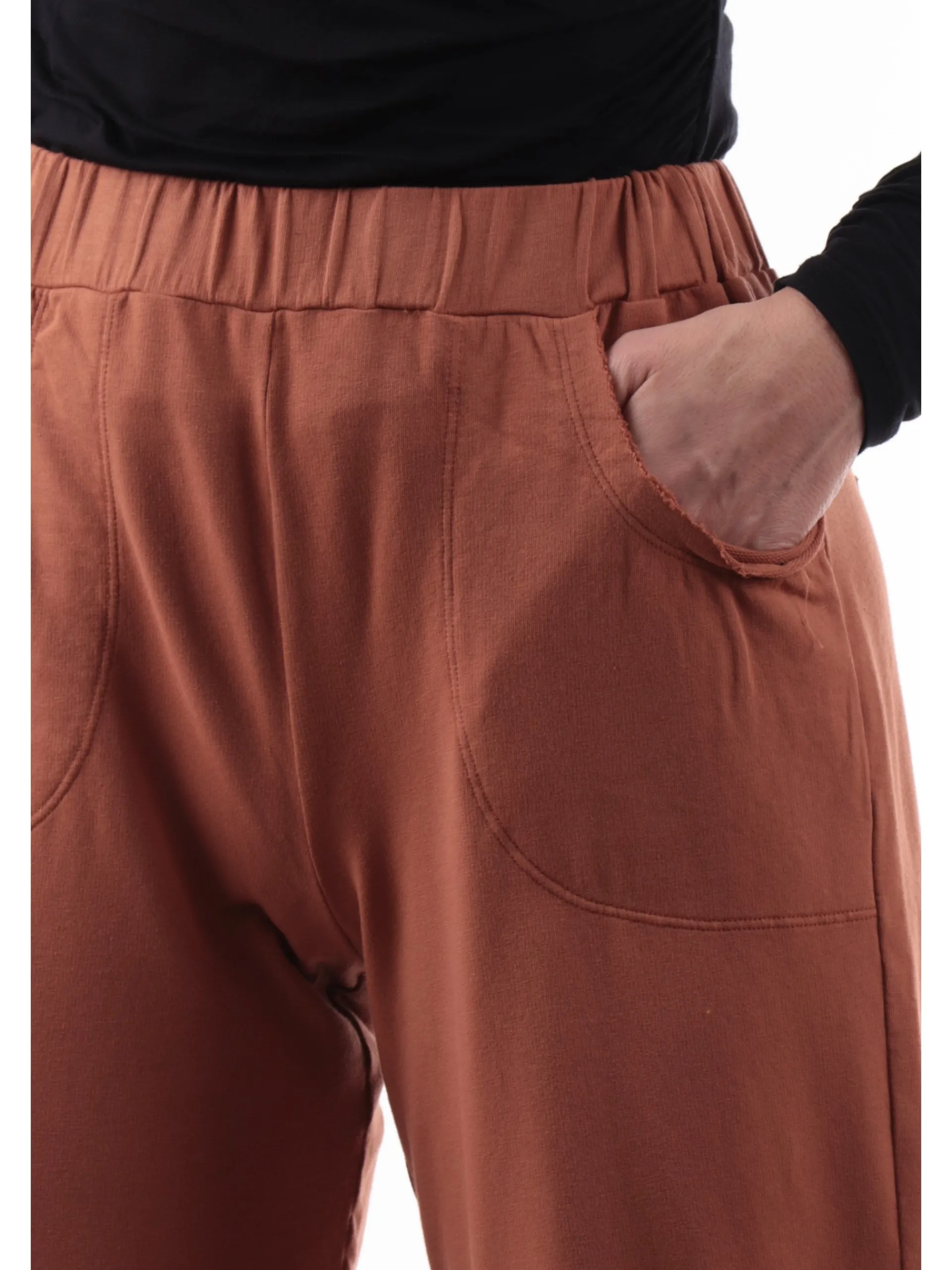 DEHA Pantaloni*Pantaloni tuta marroni da donna in felpa A00557