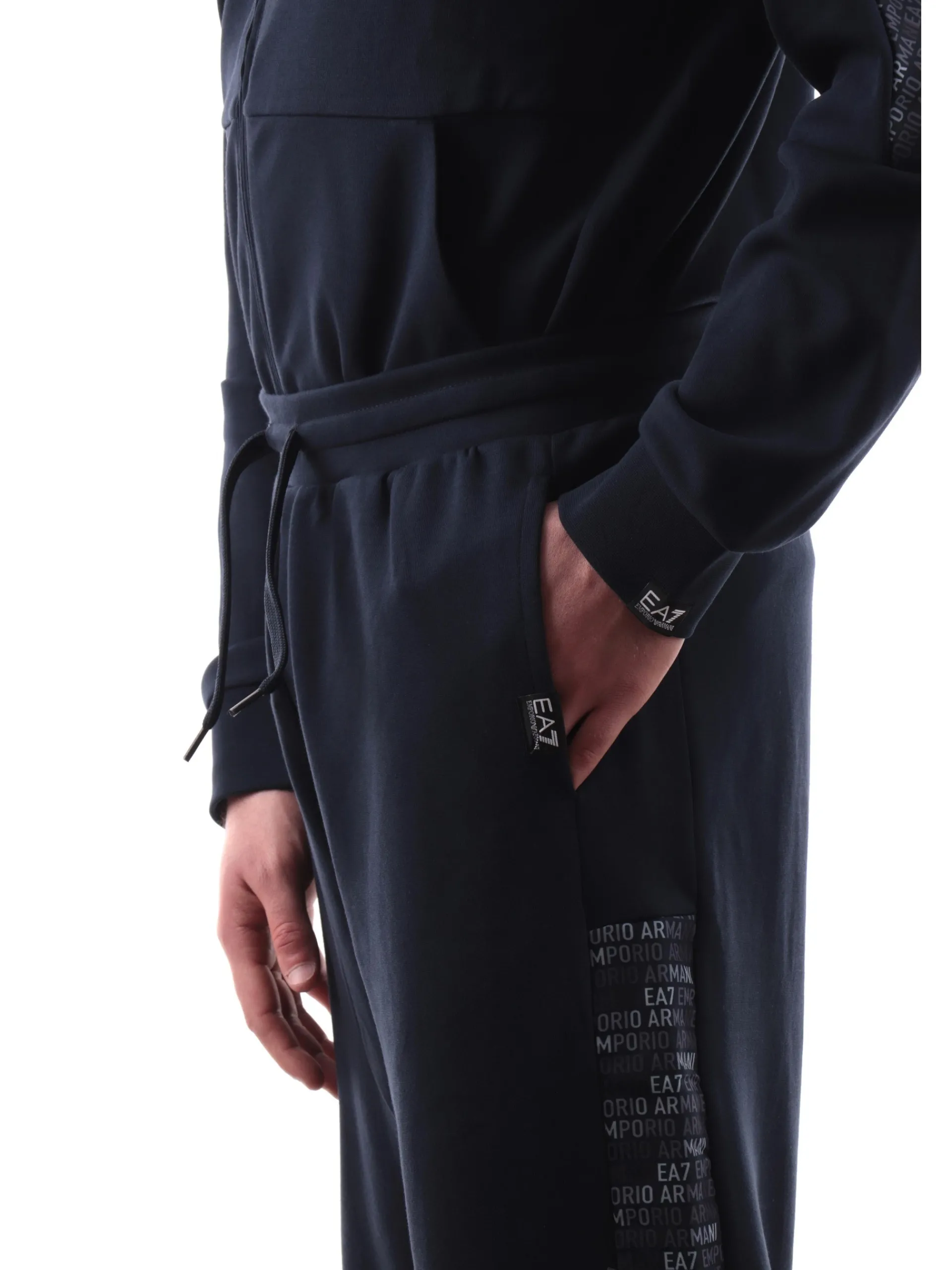 EMPORIO ARMANI 7 Pantaloni*Pantaloni tuta Emporio Armani EA7 blu da uomo bande logate 7M000216AF12660