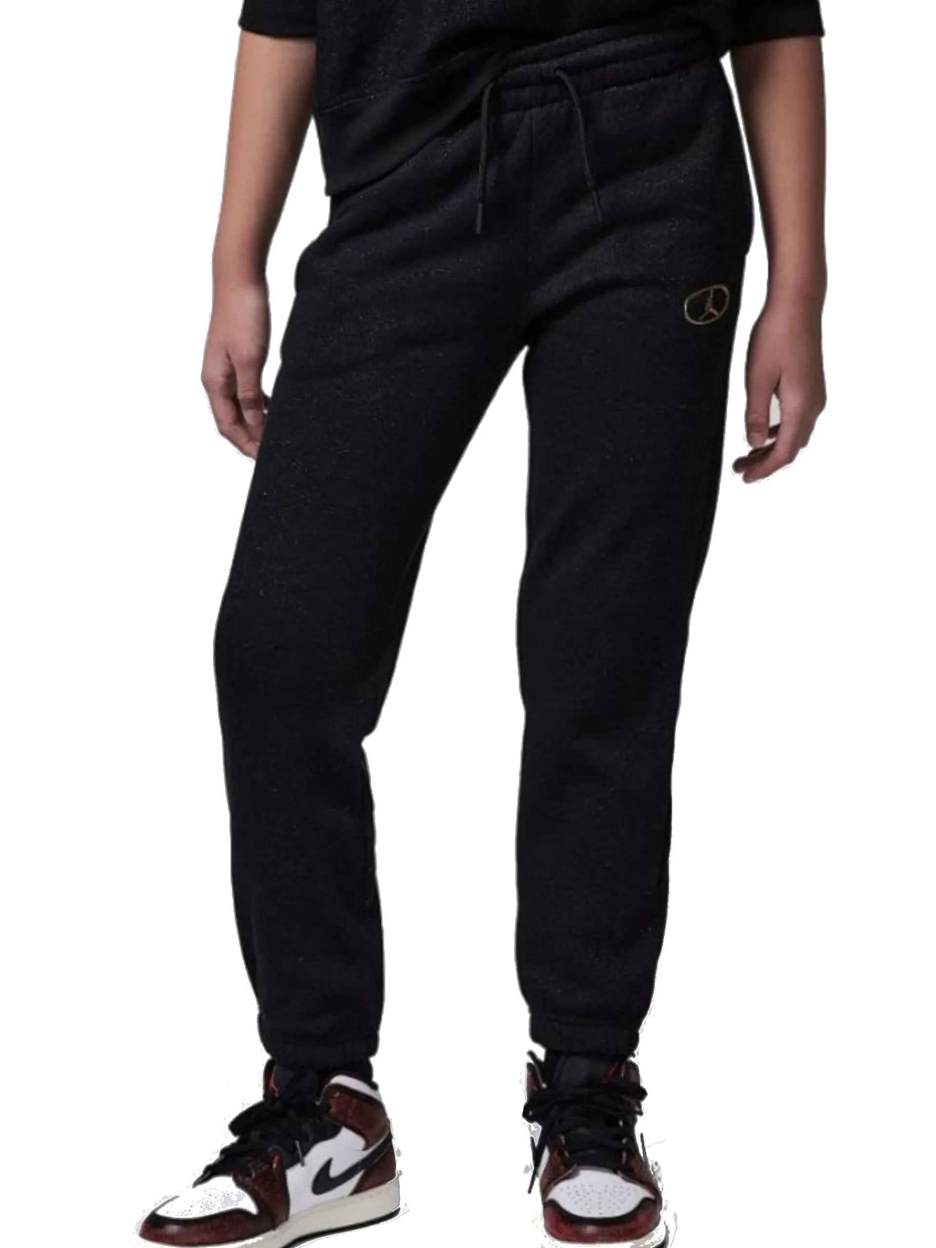 NIKE JORDAN Pantaloni*Pantaloni tuta Jordan neri glitter da bambina con logo oro 45D530