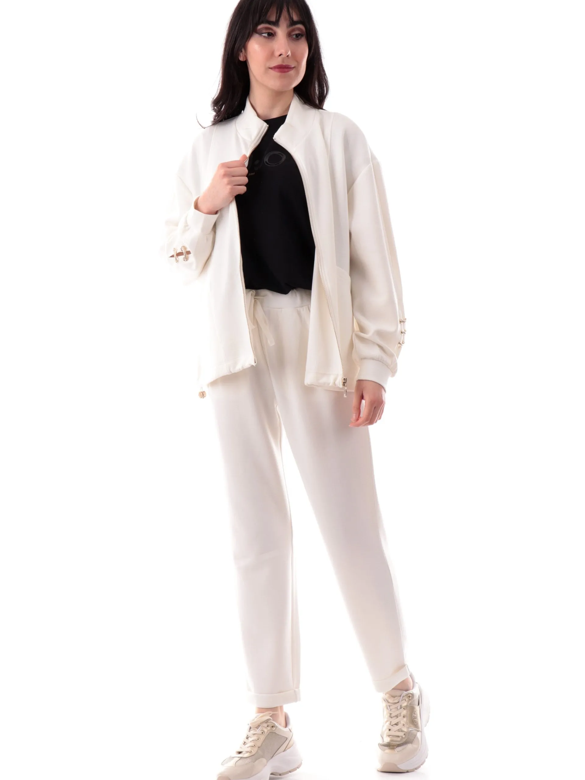 LIU JO SPORT Pantaloni*Pantaloni tuta Liu Jo bianchi da donna jersey Chino TA5308J4869
