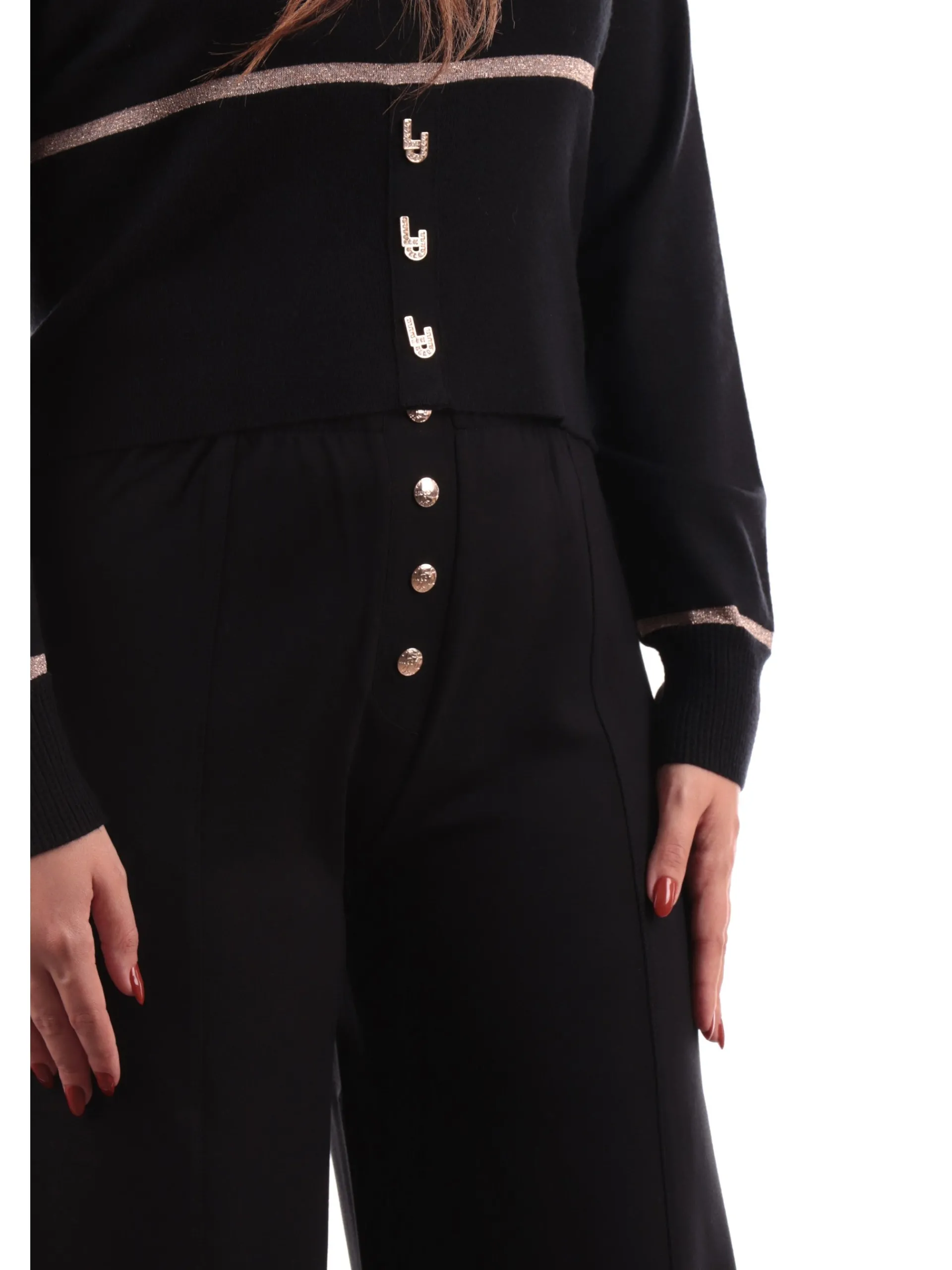LIU JO SPORT Pantaloni*Pantaloni Tuta neri Liu Jo donna a palazzo TF4044JS182