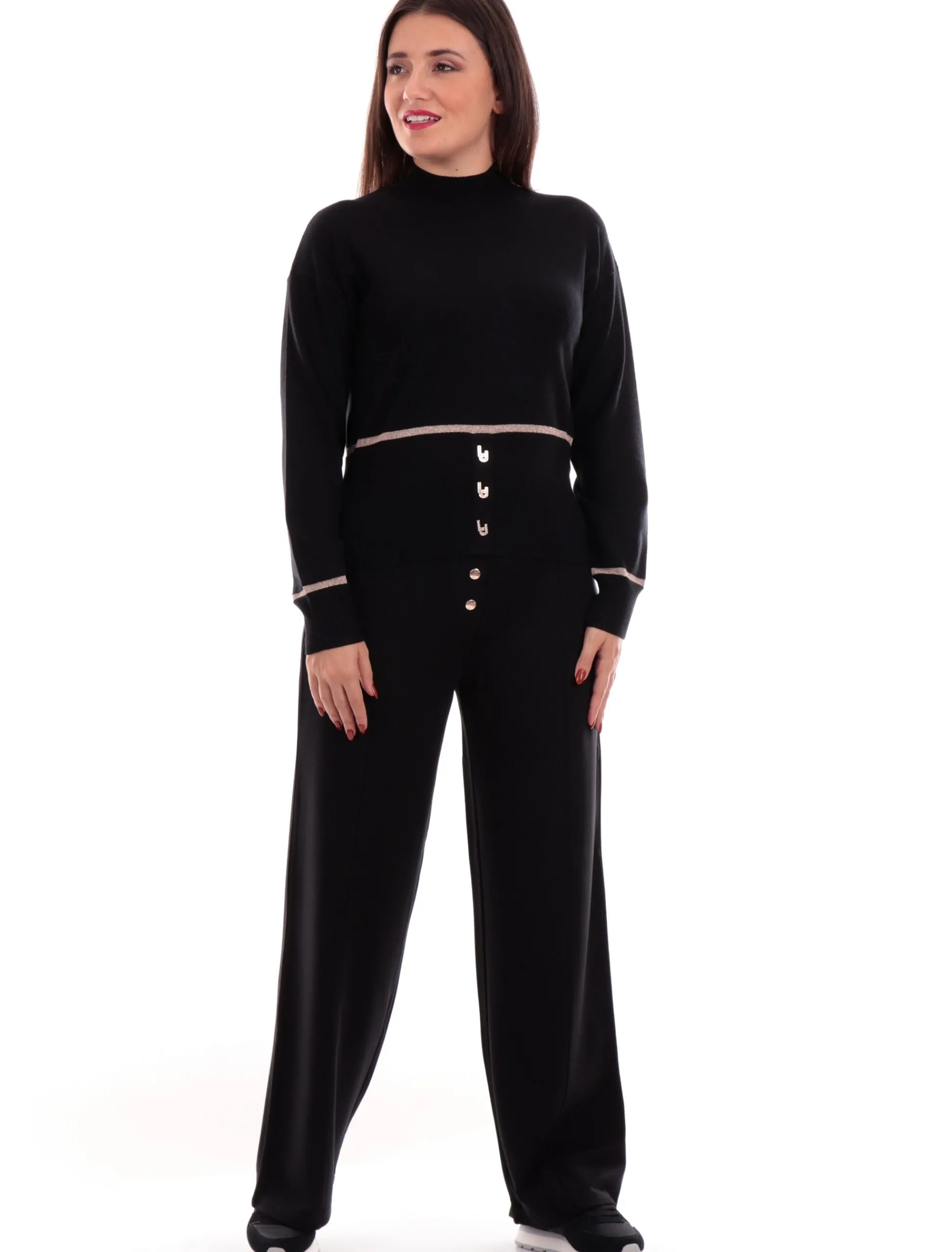 LIU JO SPORT Pantaloni*Pantaloni Tuta neri Liu Jo donna a palazzo TF4044JS182