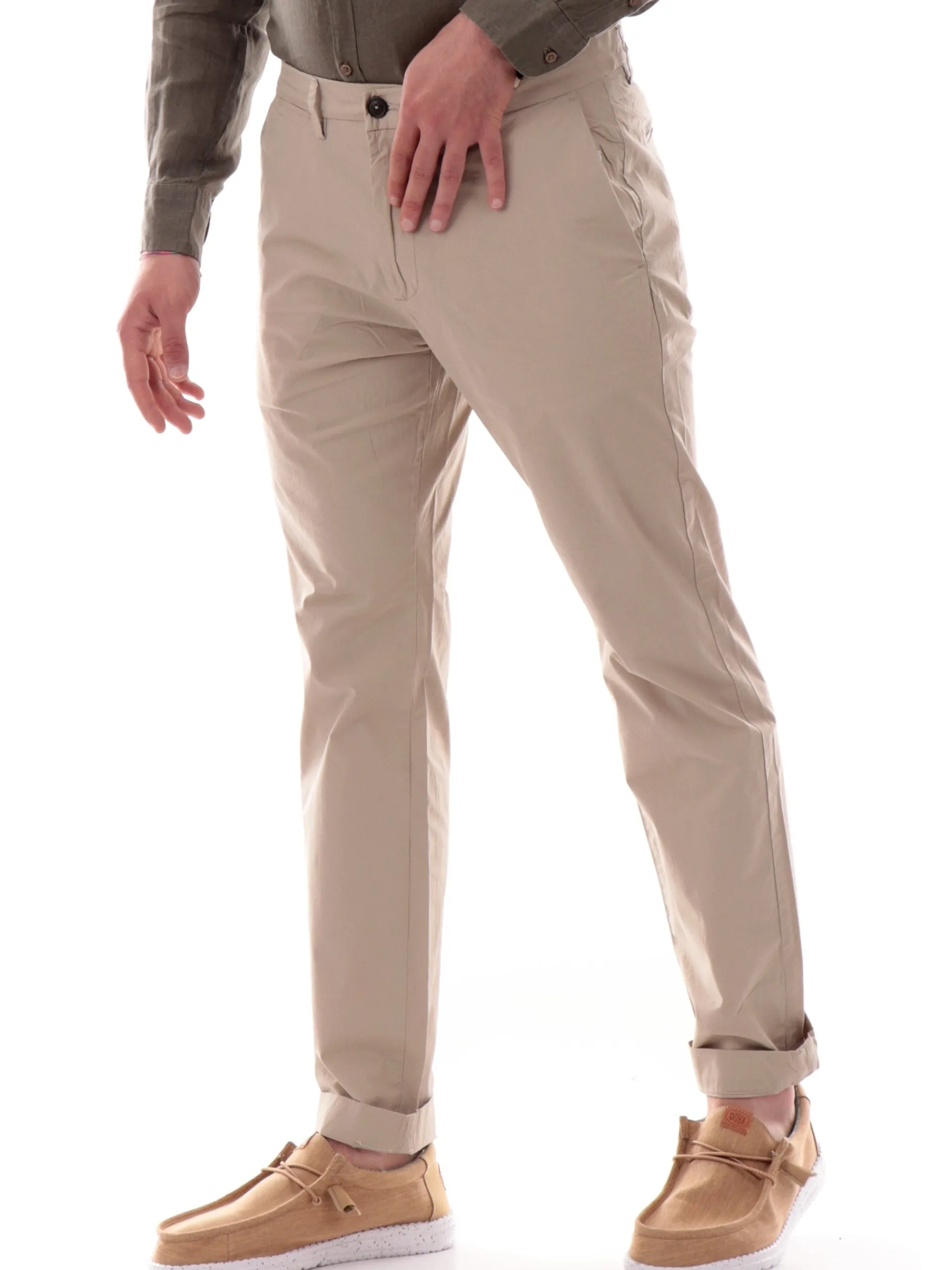 MANIFATTURA BORGHESE Pantaloni*Pantaloni uomo Chino sabbia in cotone 5SPA2111CO033M SABBIA