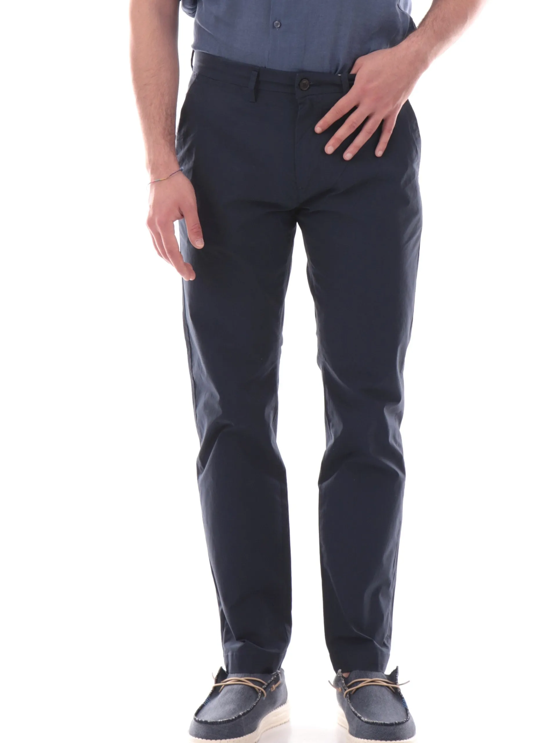 MANIFATTURA BORGHESE Pantaloni*Pantaloni uomo Chino blu in cotone 5SPA2111CO033M NAVY