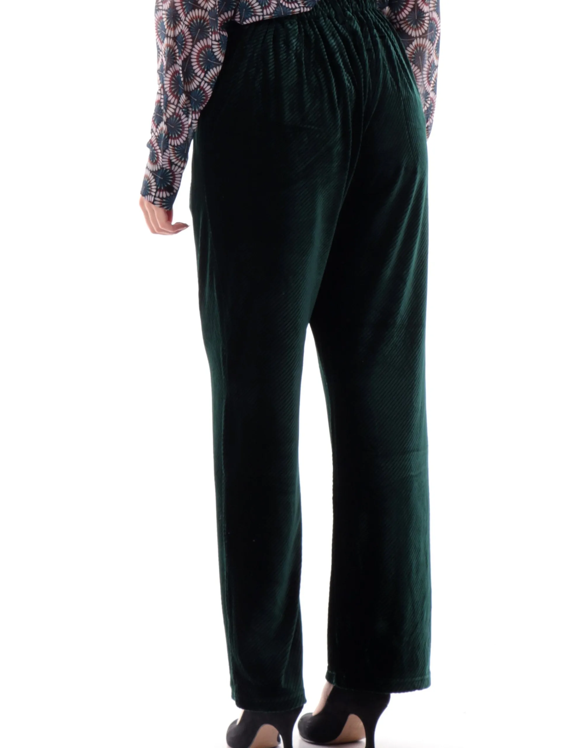 MOLLYBRACKEN Pantaloni*Pantaloni velluto Molly Bracken verdi da donna rigati T1695ACHJD