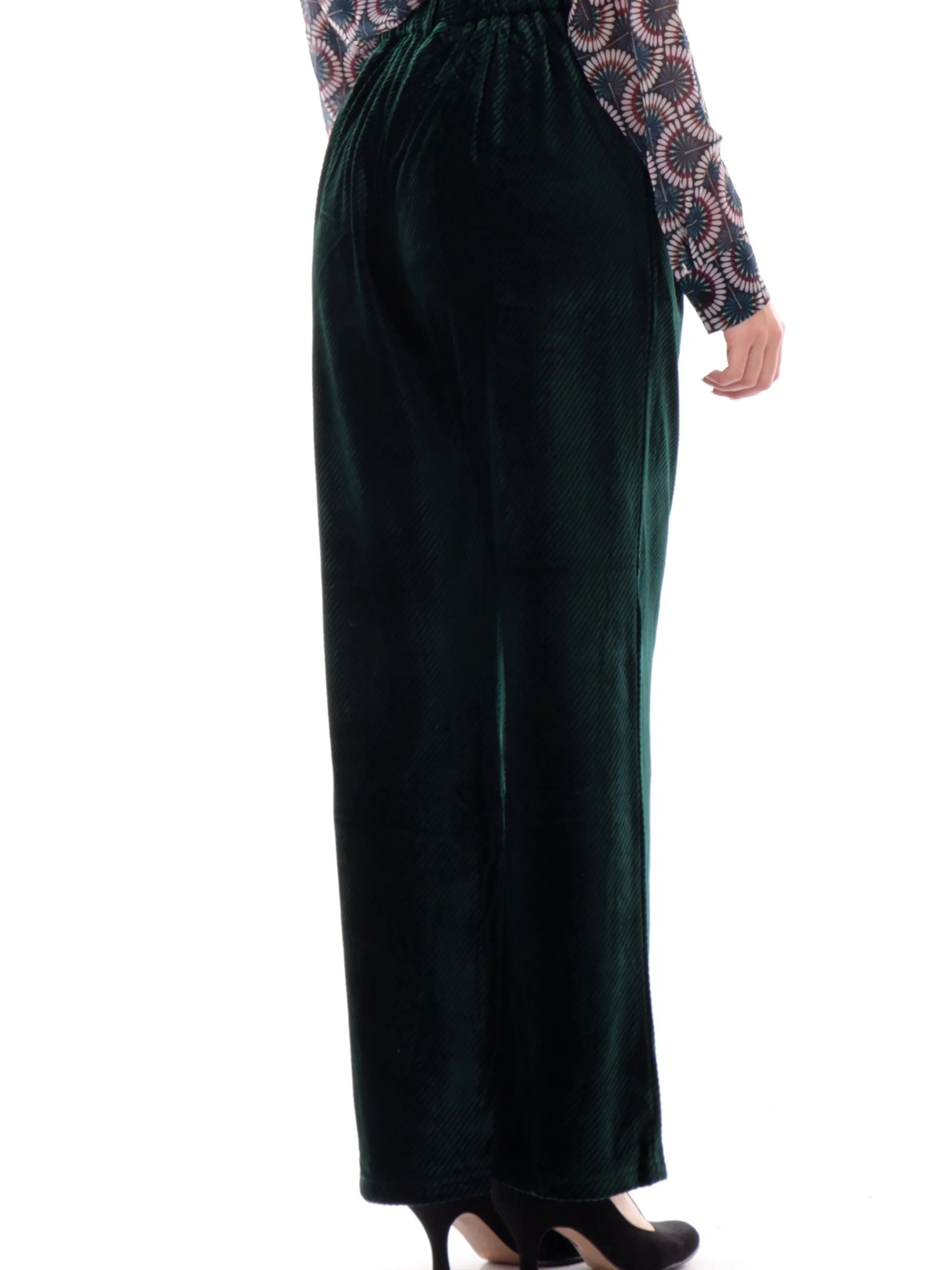 MOLLYBRACKEN Pantaloni*Pantaloni velluto Molly Bracken verdi da donna rigati T1695ACHJD