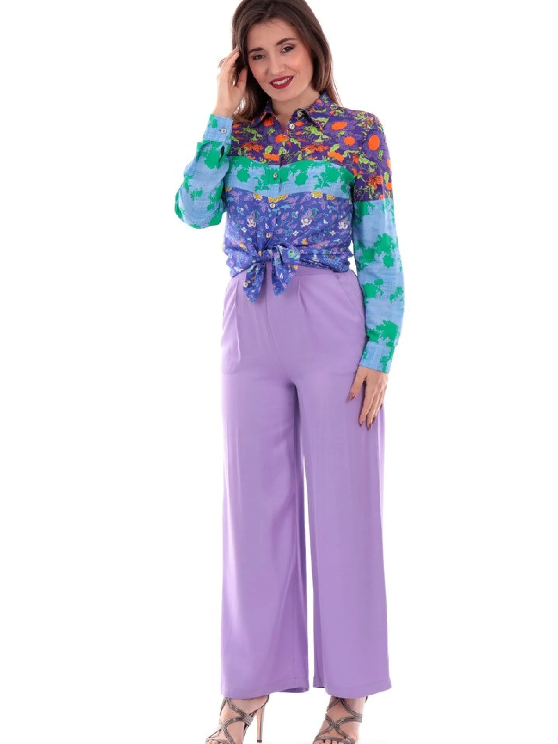 WUSIDE Pantaloni*Pantaloni Wu'Side lilla da donna a zampa 23797