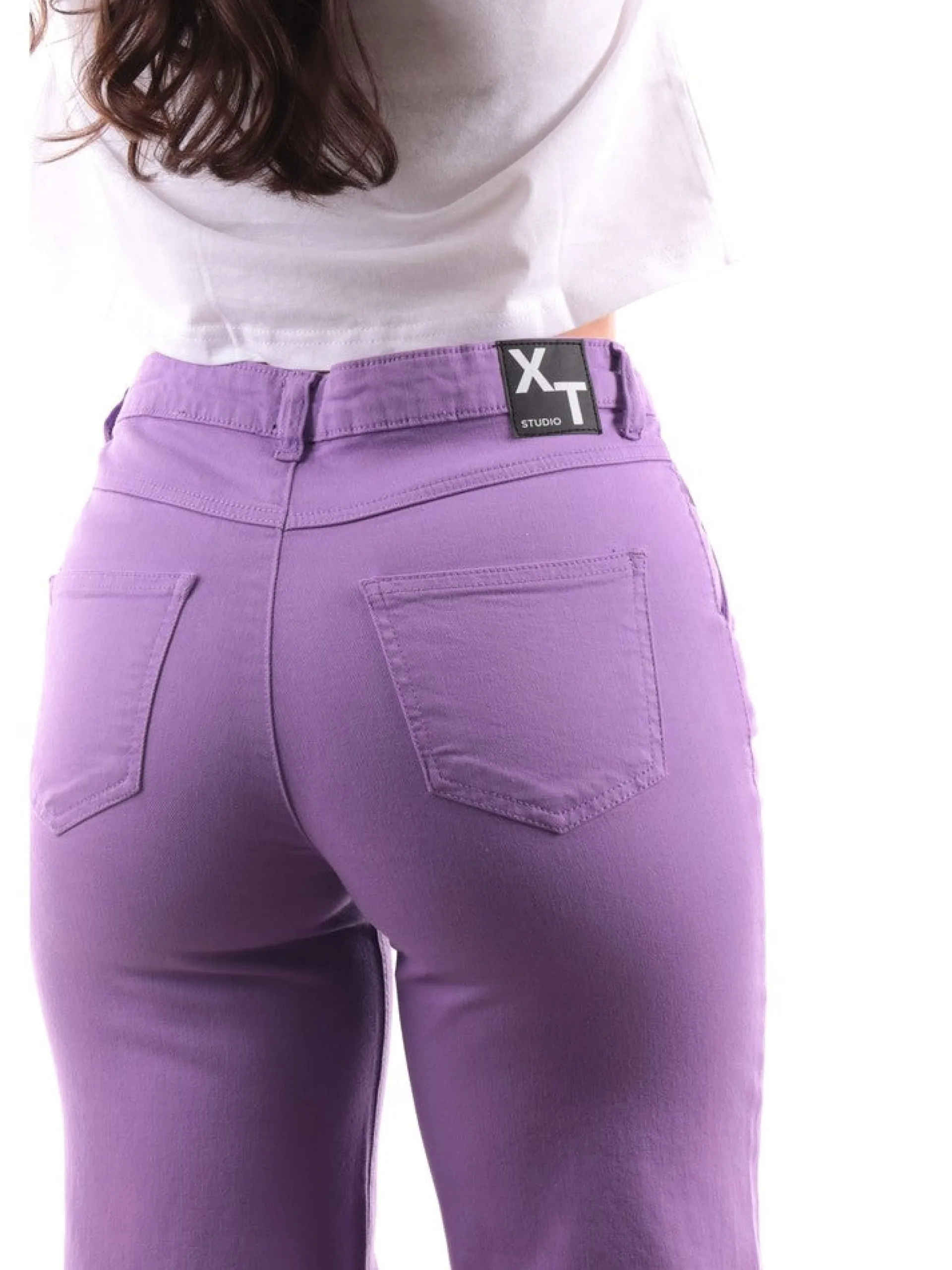 XT STUDIO Pantaloni*Pantaloni viola da donna, palazzo SV3002W61501