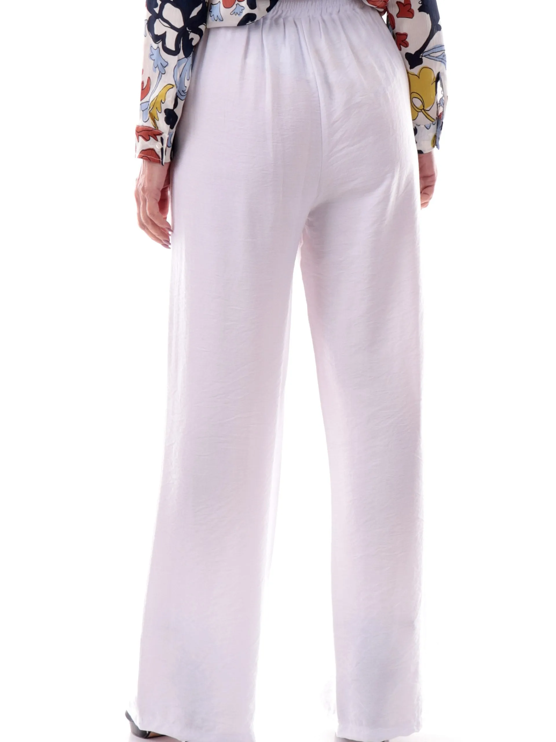 YES ZEE Pantaloni*Pantaloni bianchi da donna con cintura fissa morbidi P379YV000