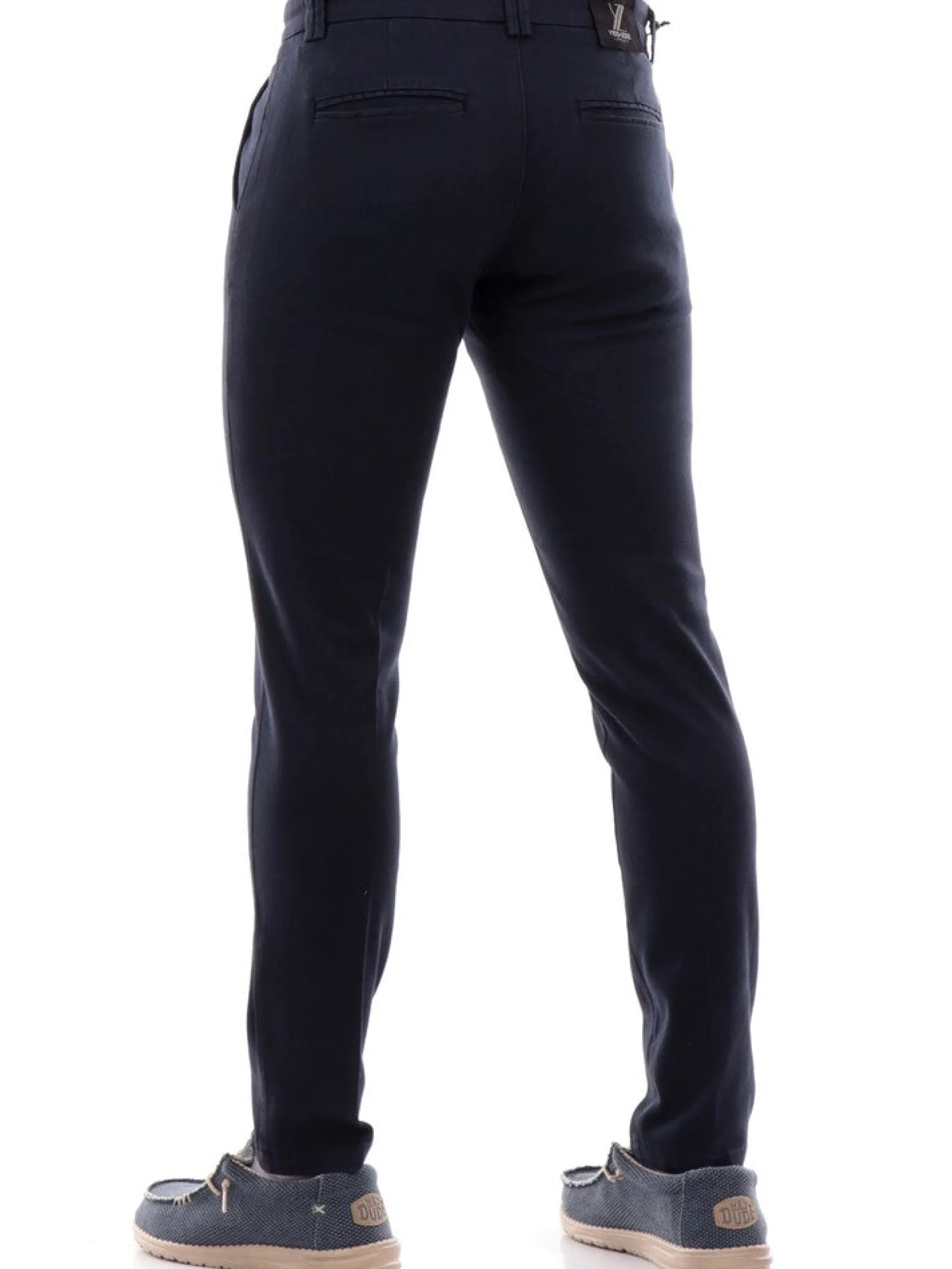 YES ZEE Pantaloni*Pantaloni blu da uomo Nido D'Ape P630FE000