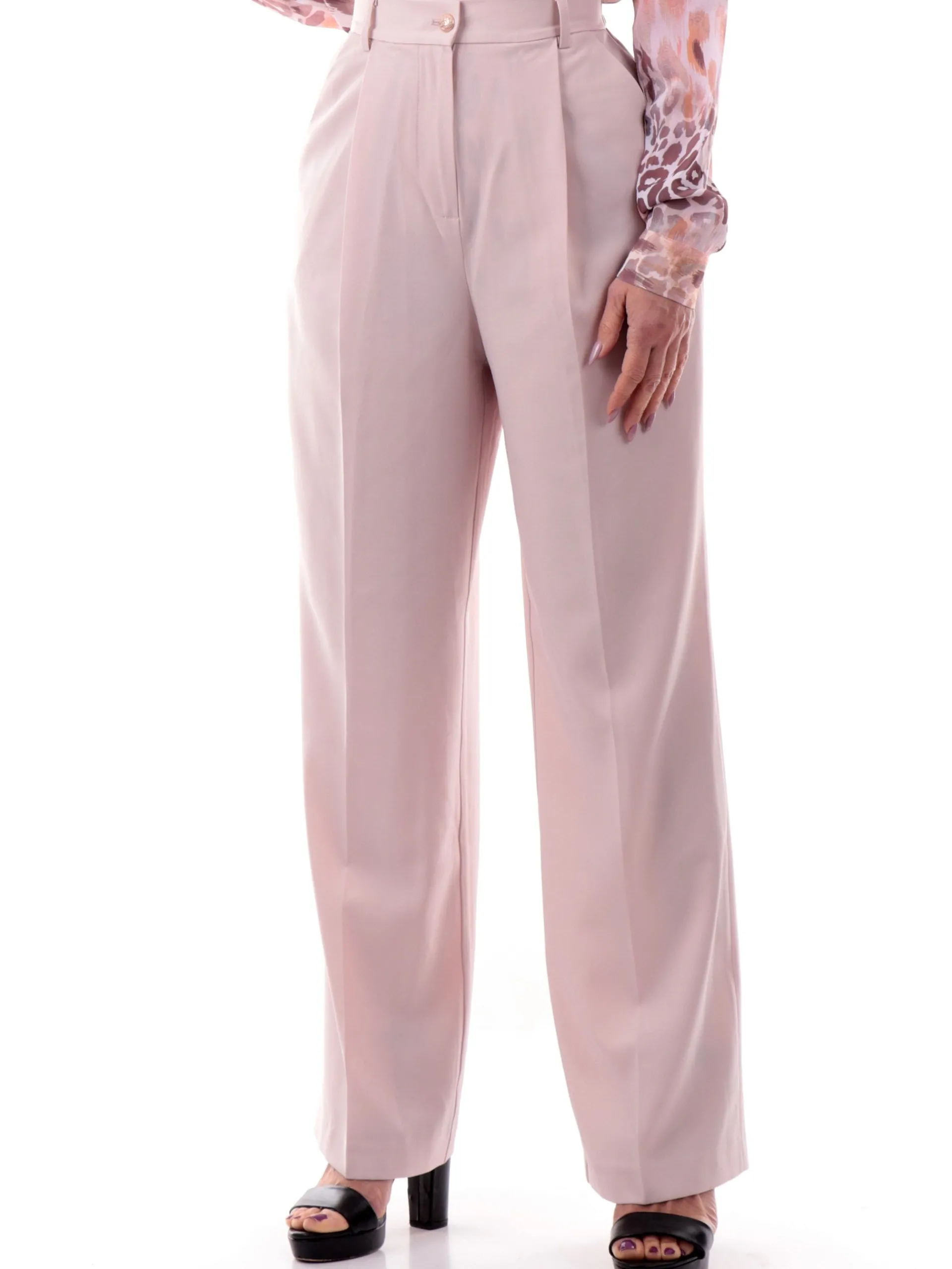 YES ZEE Pantaloni*Pantaloni rosa da donna con banda elastica P385KE000
