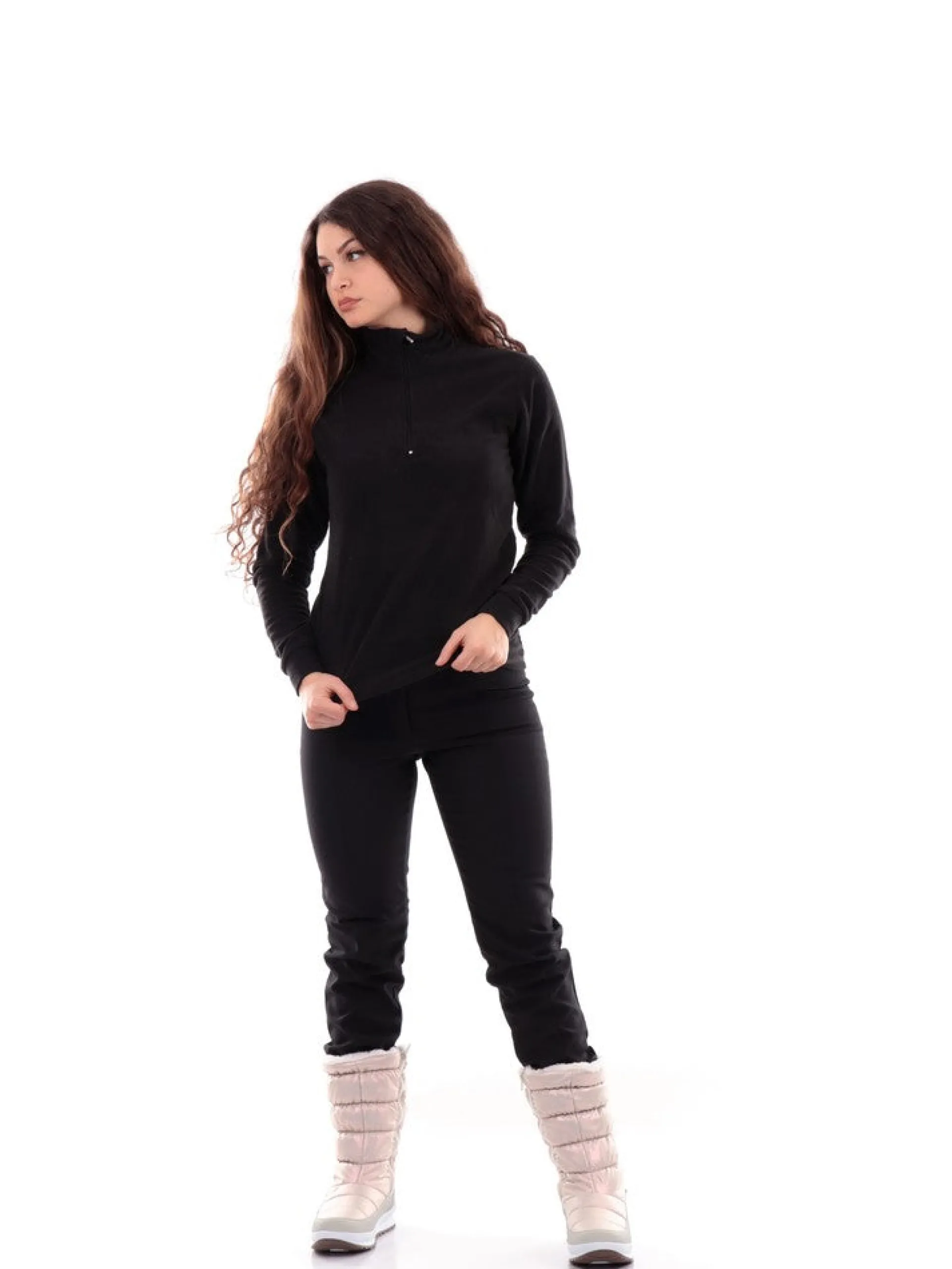 ASTROLABIO Abbigliamento*Pile da donna nero A48NTS252F