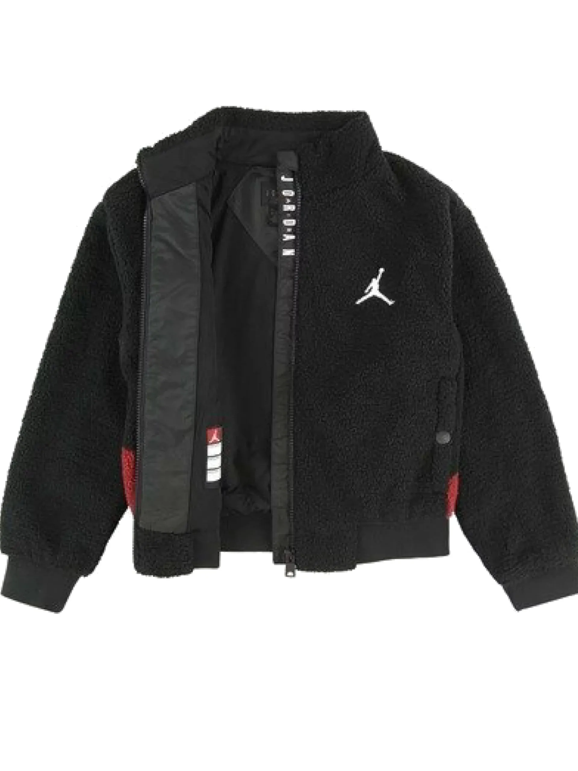 NIKE JORDAN Capispalla*Pile Jordan nero Jumpman Sherpa Jr 45D193