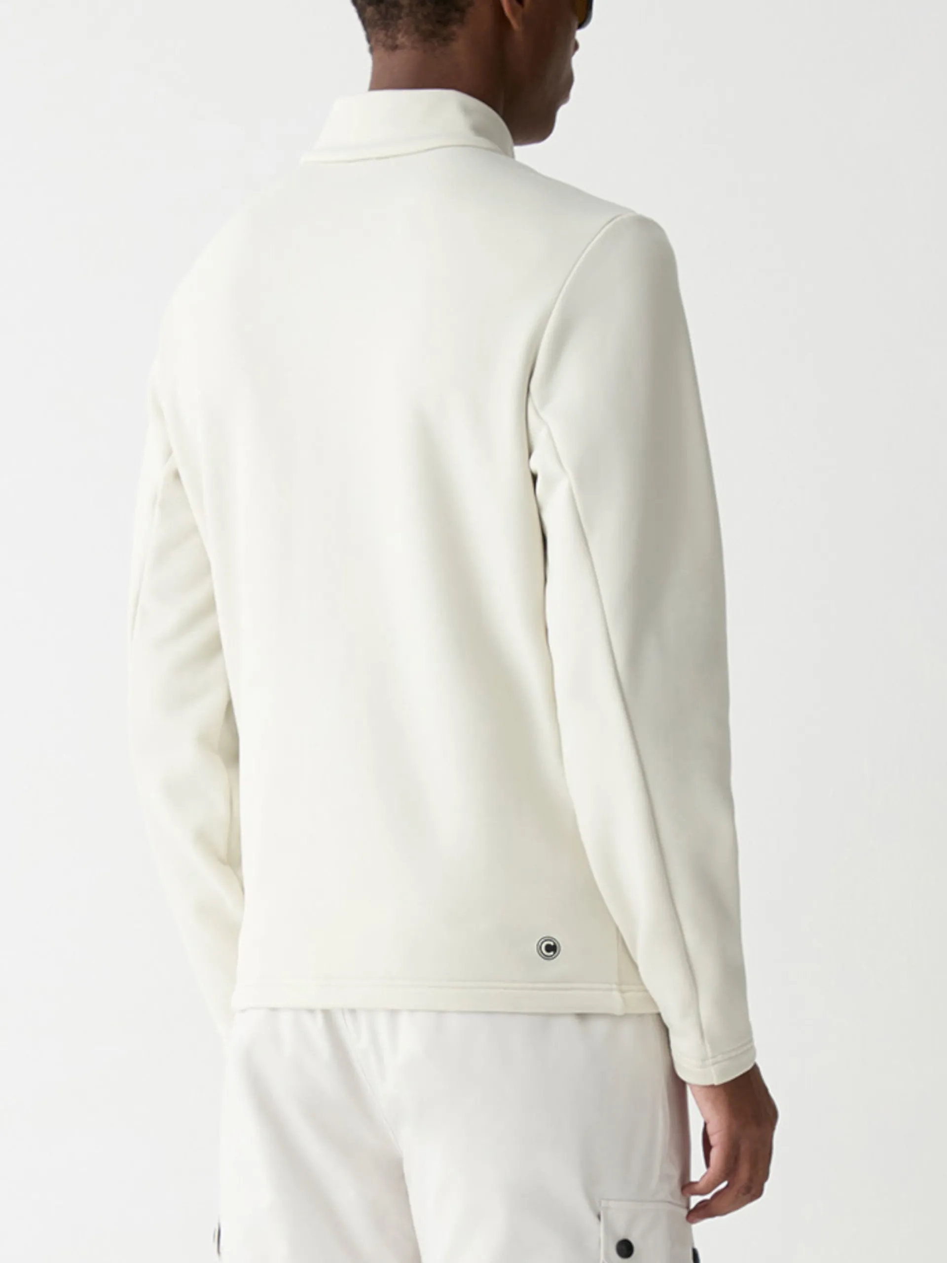 COLMAR NEVE E OUTDOOR Abbigliamento|Maglie*Pile neve Colmar bianco avorio da uomo full zip collo alto