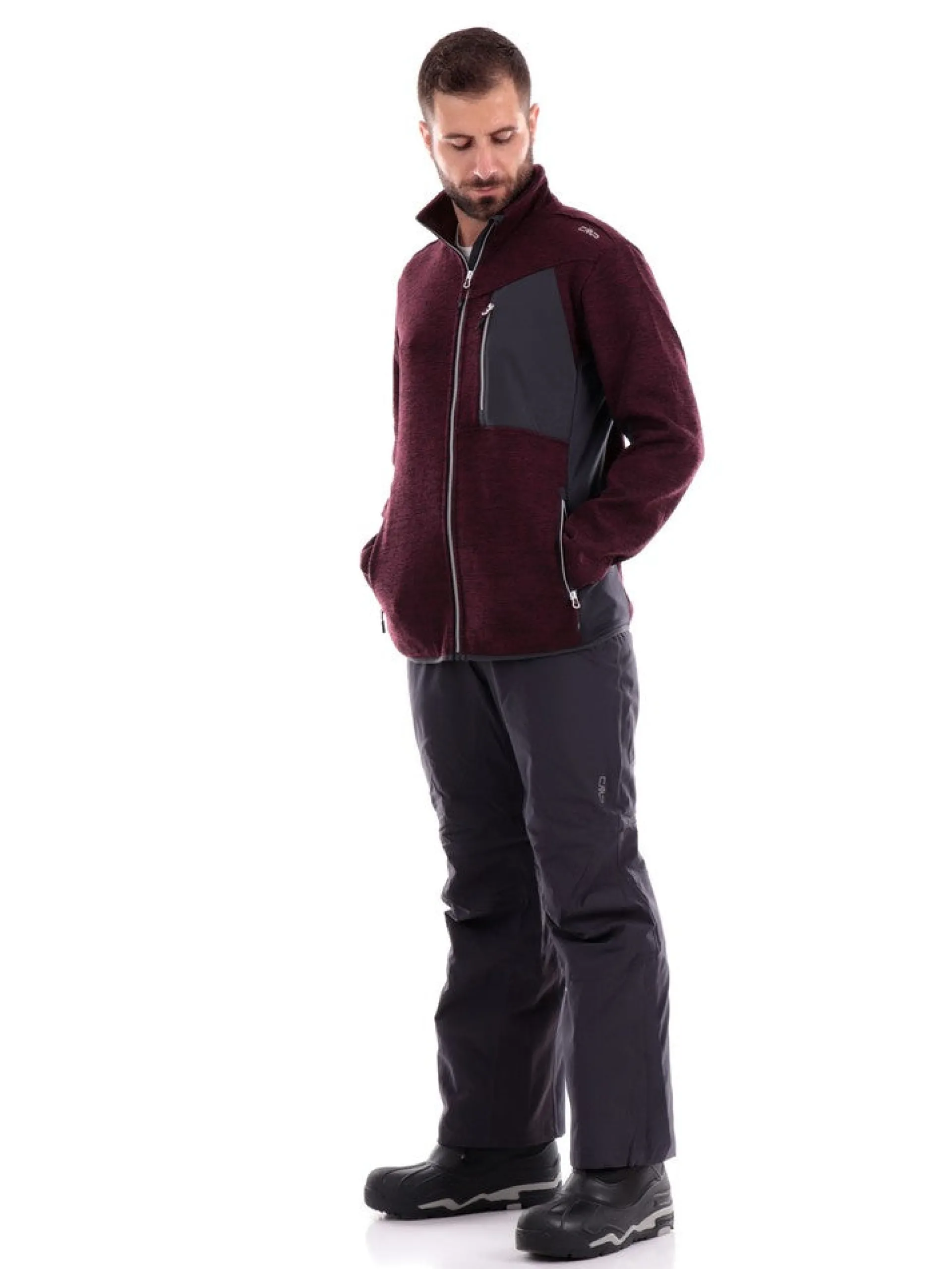 CMP Abbigliamento*Pile sci bordeaux da uomo 33H2097