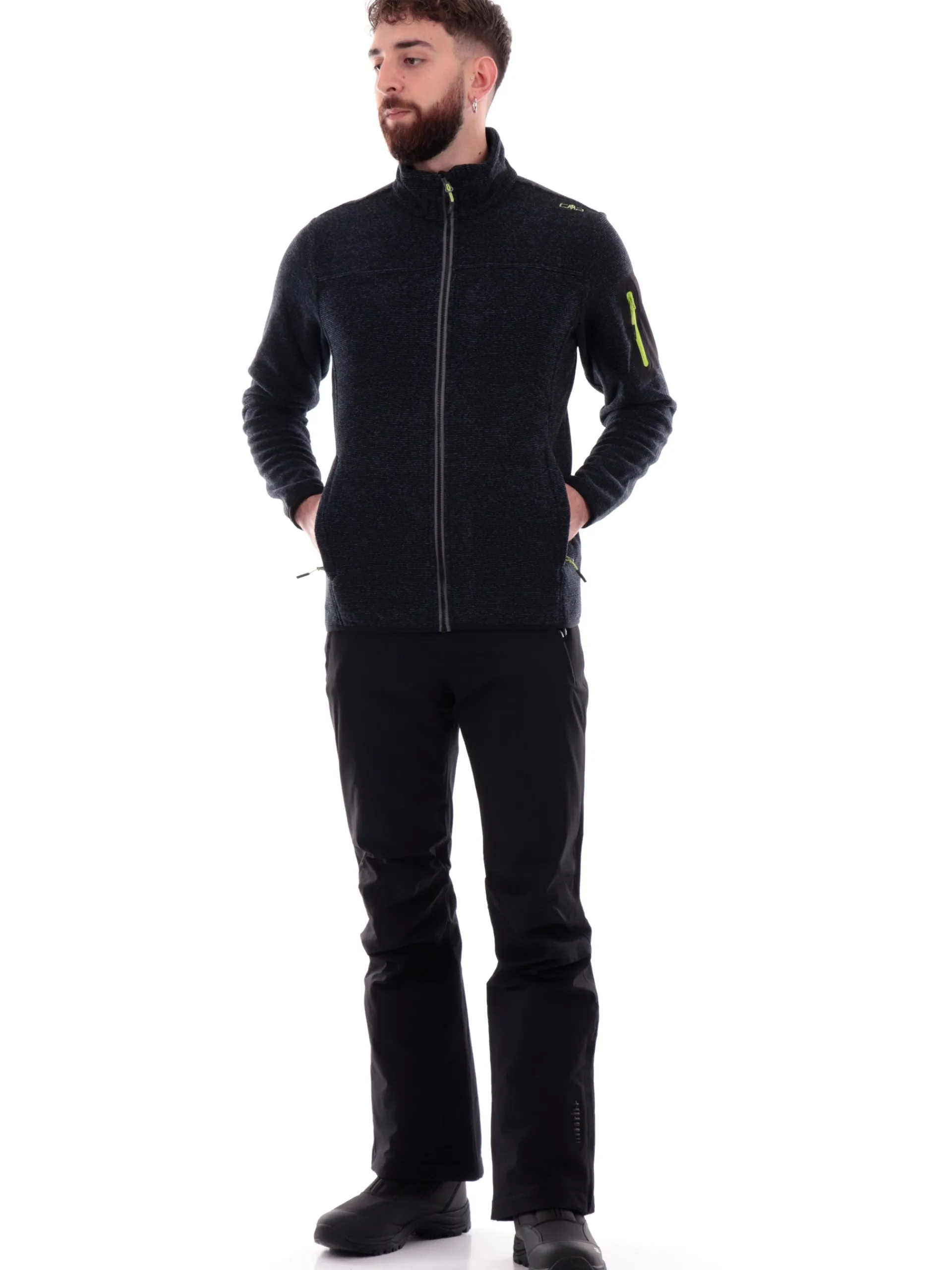 CMP Abbigliamento*Pile sci grigio da uomo melange 38H2237