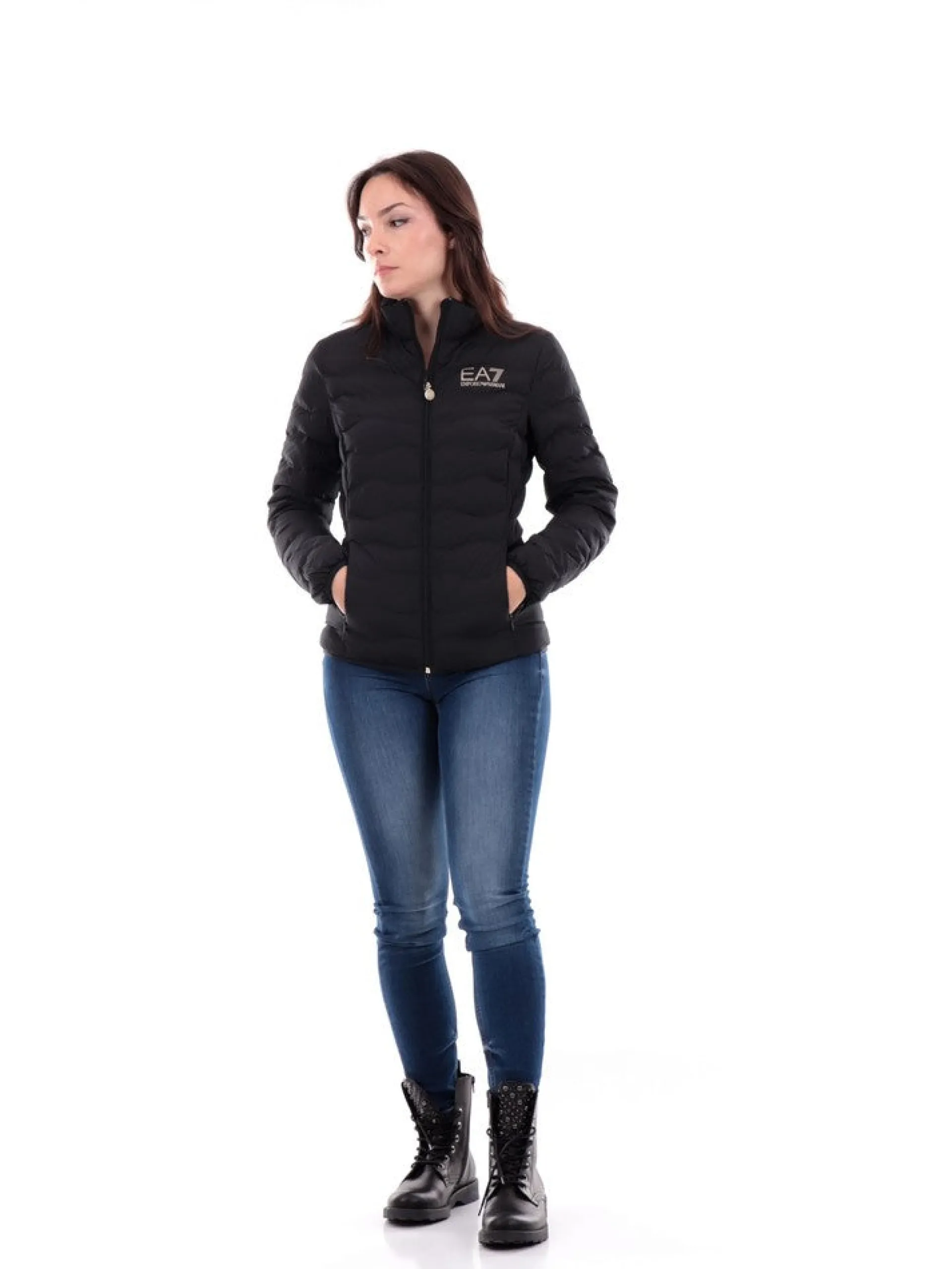 EMPORIO ARMANI 7 Giubbini*Piumino Emporio Armani trapuntato nero da donna 8NTB21TNF8Z