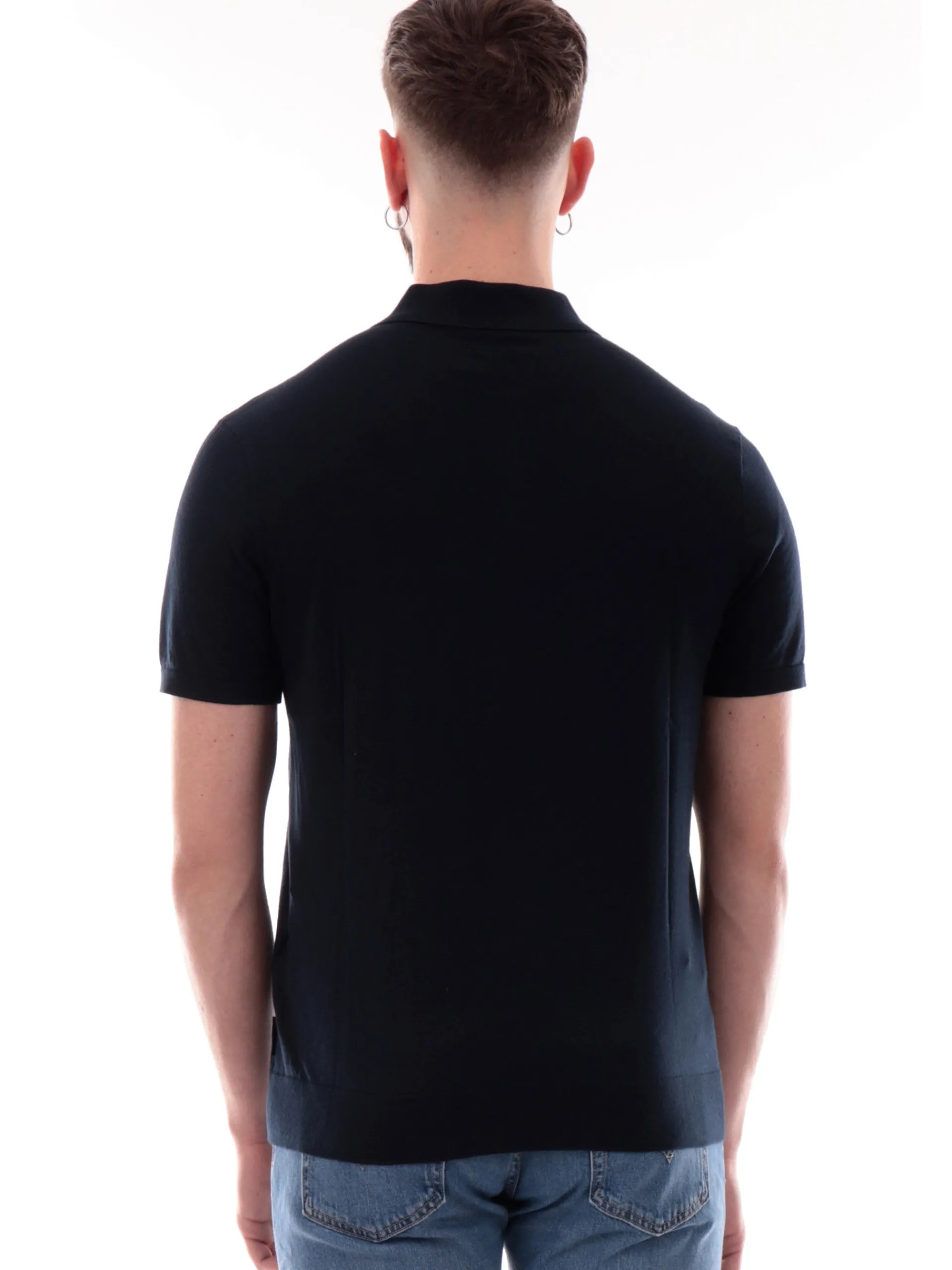 ARMANI EXCHANGE Polo*Polo AX blu navy da uomo logo AX ricamato 8NZF5DZM3JZ