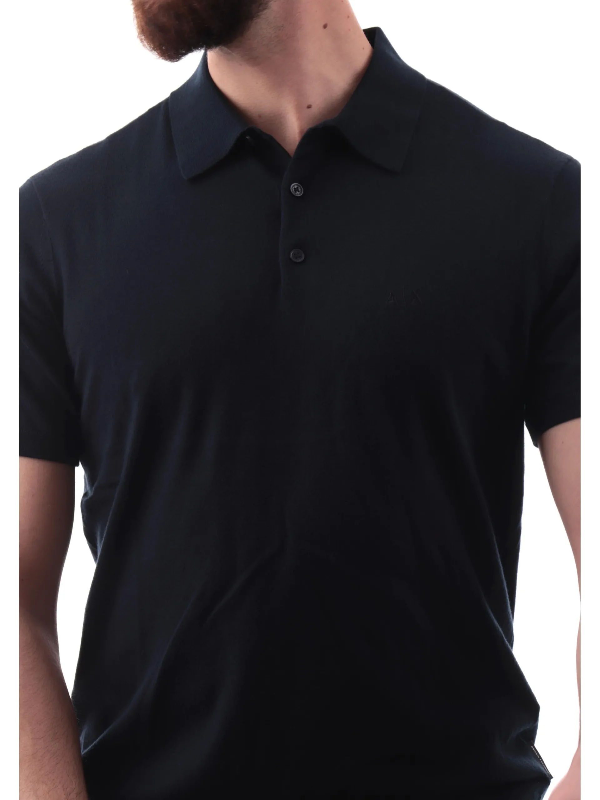 ARMANI EXCHANGE Polo*Polo AX blu navy da uomo logo AX ricamato 8NZF5DZM3JZ