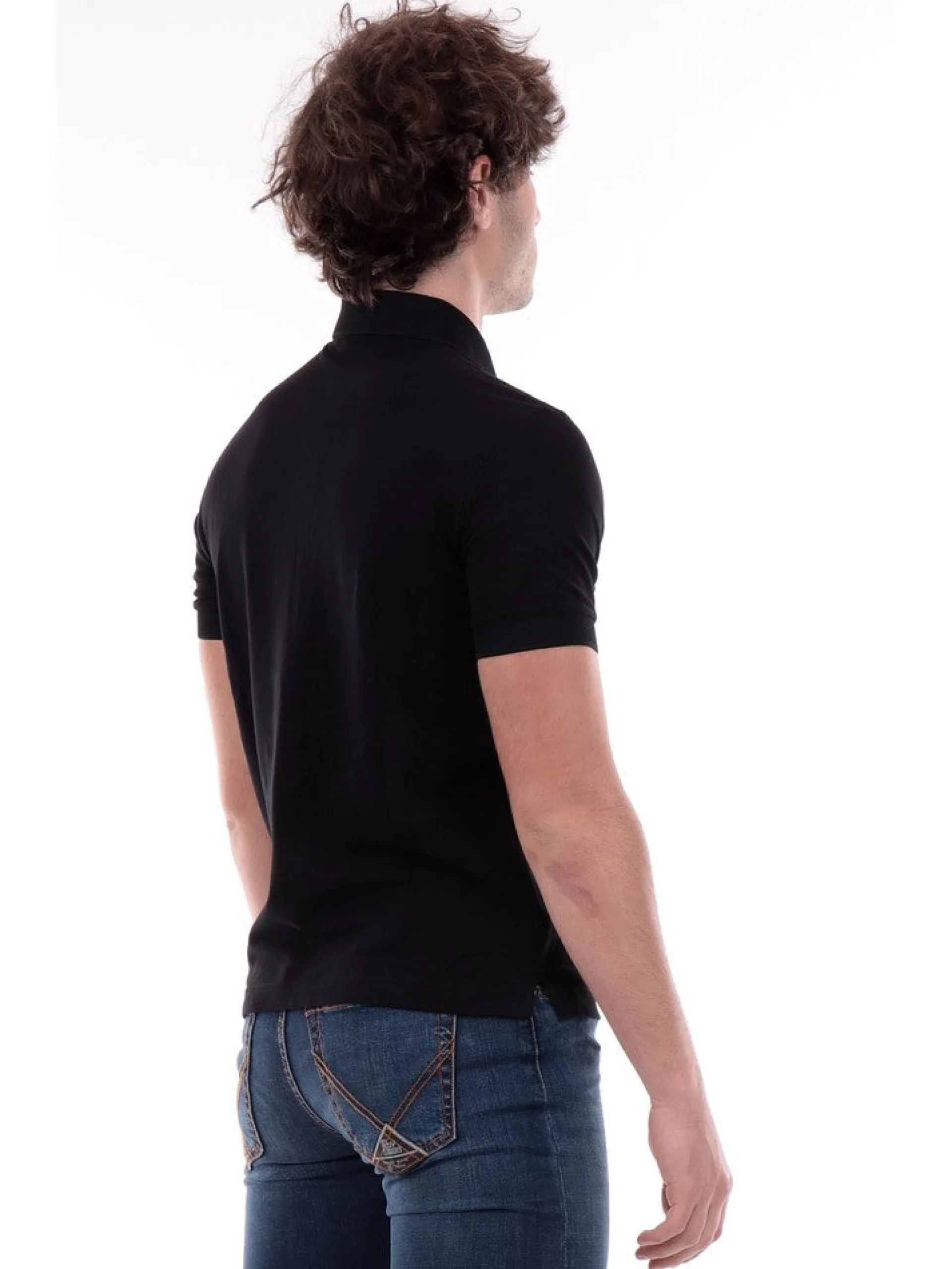 ARMANI EXCHANGE Polo*Polo AX celeste da uomo logo AX gommato 8NZF91ZJ81Z