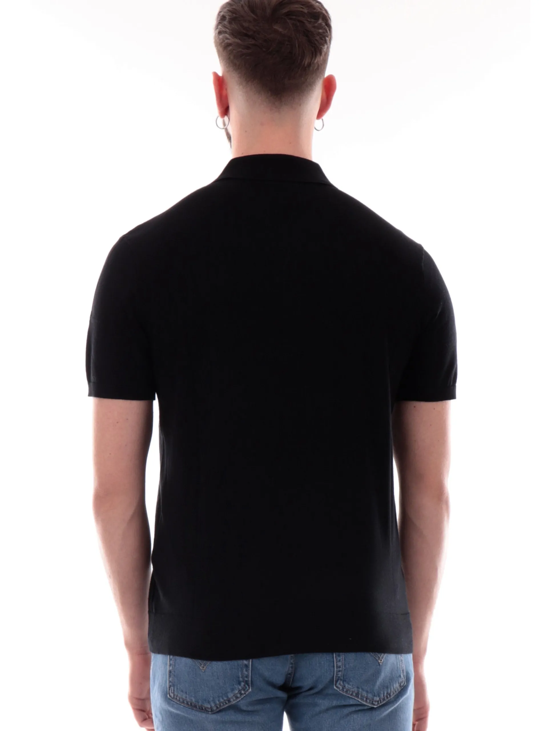 ARMANI EXCHANGE Polo*Polo AX nera da uomo logo AX ricamato 8NZF5DZM3JZ