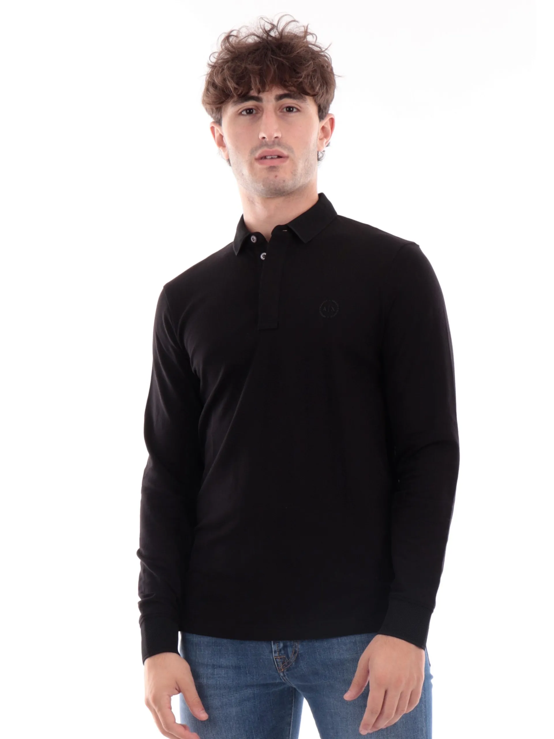 ARMANI EXCHANGE Polo*Polo nera da uomo 8NZF79ZJ81Z