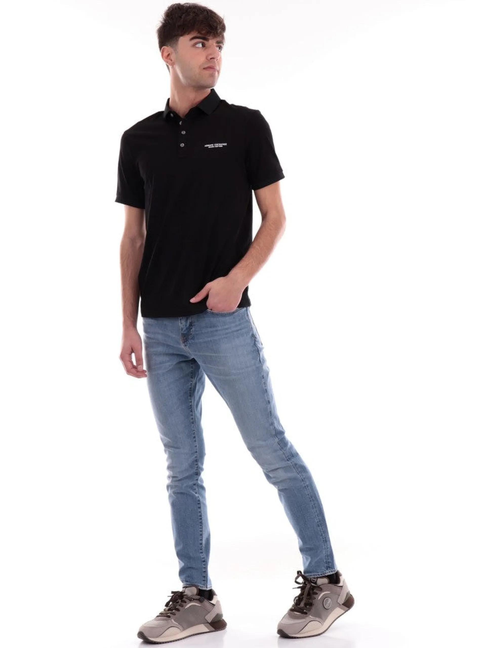 ARMANI EXCHANGE Polo*Polo AX nera da uomo 8NZF80Z8H4Z
