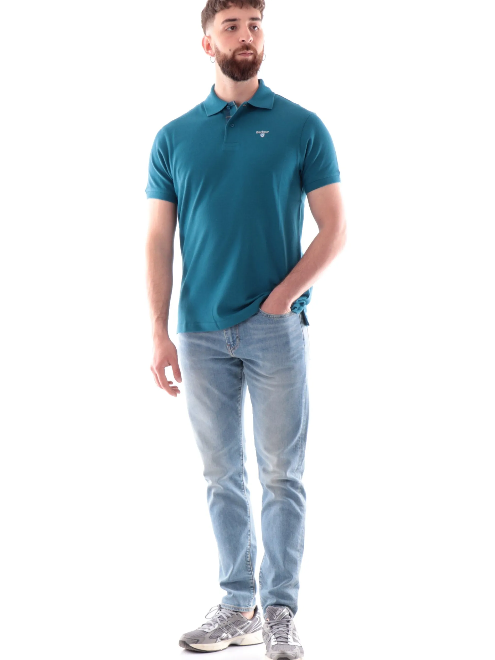BARBOUR Polo*Polo azzurra da uomo MML0012