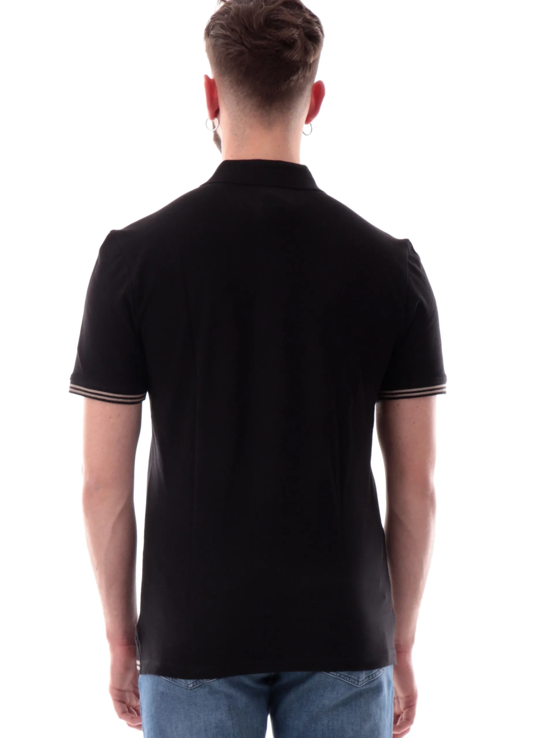 BLAUER Polo*Polo nera Oakland da uomo patch ricamato T02306006801