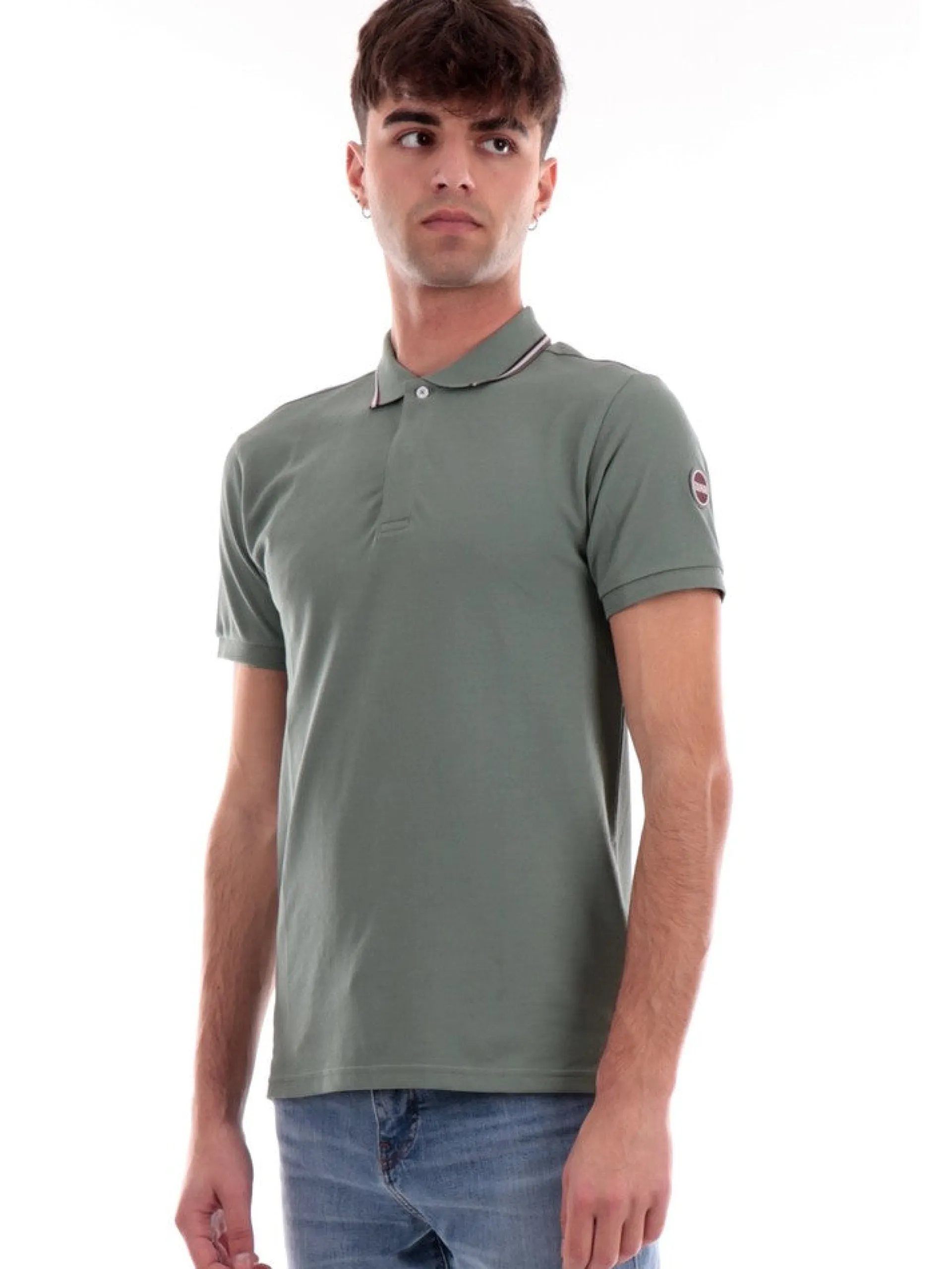 COLMAR Polo*Polo verde militare da Uomo con logo 7663R7XH