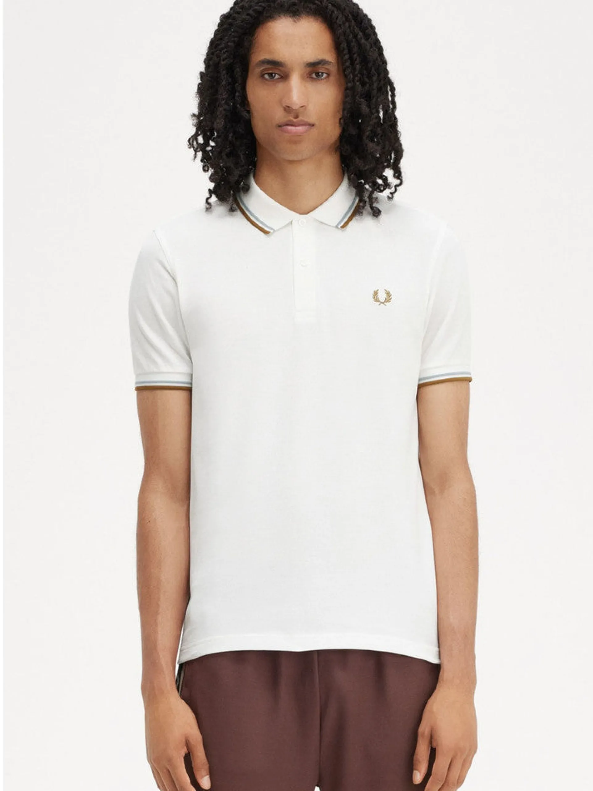 FRED PERRY Polo*Polo bianca da uomo maniche corte M3600