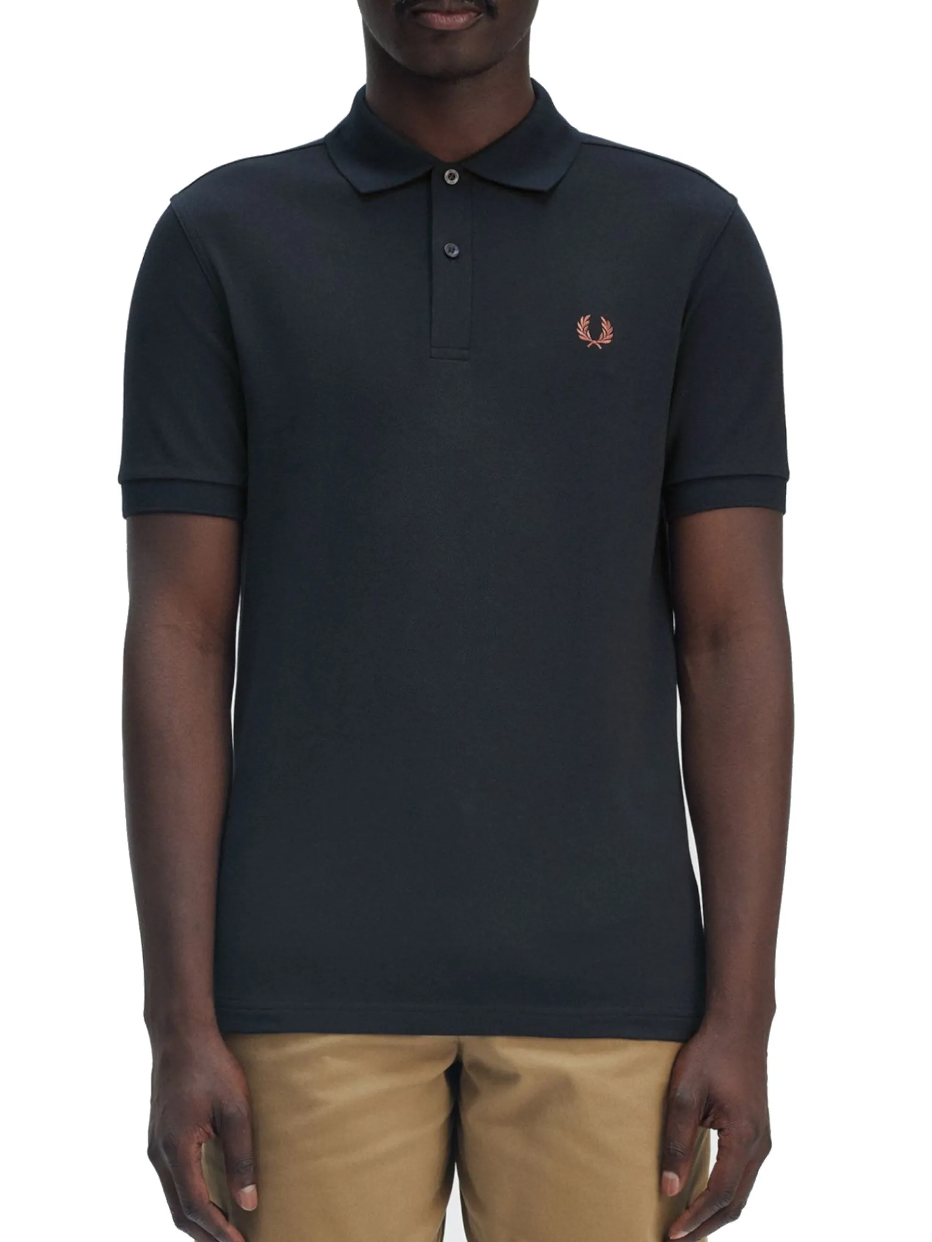 FRED PERRY Polo*Polo blu da uomo logo bronzo ricamato M6000
